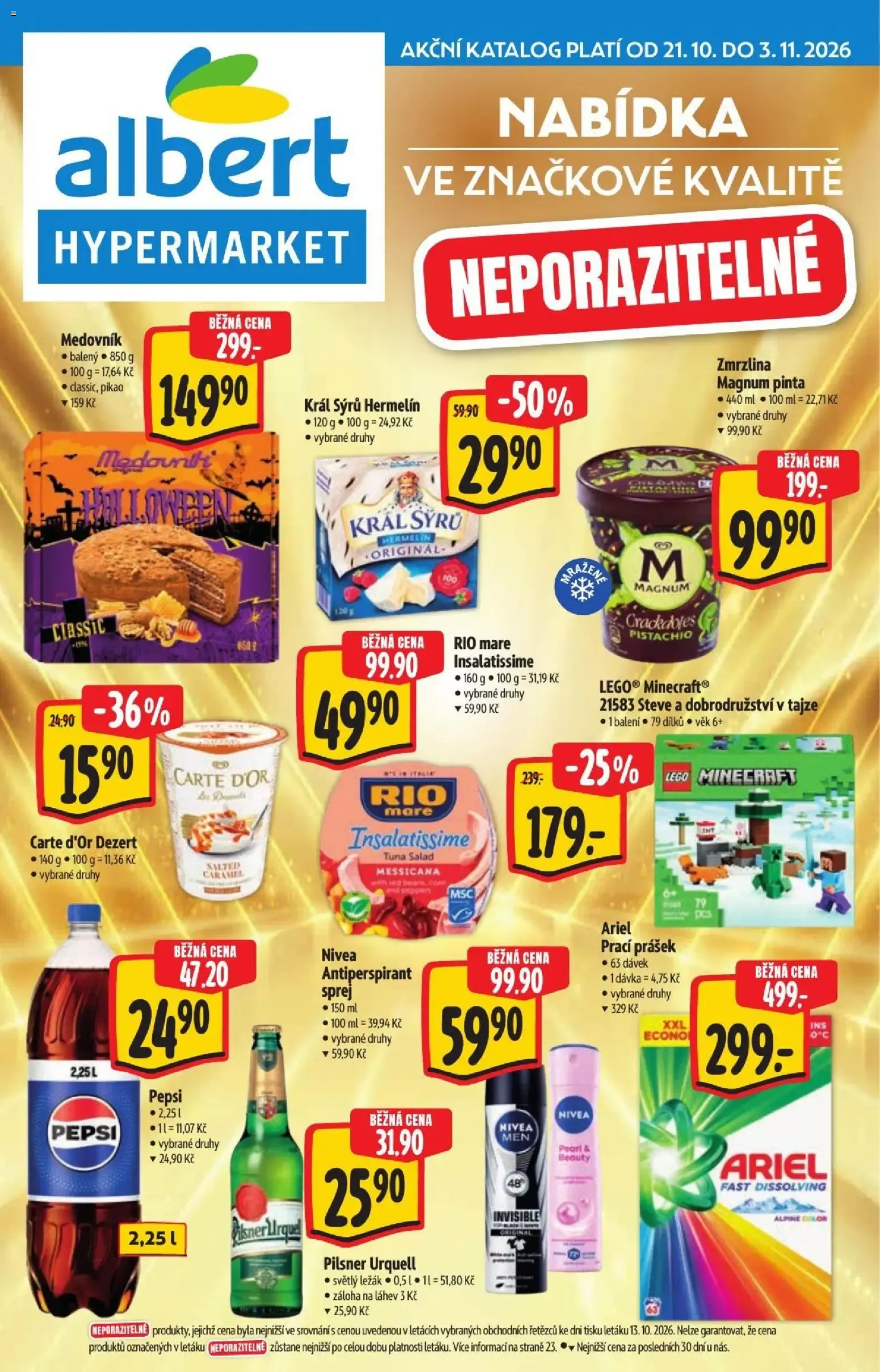 Albert leták - Hypermarket - Nabídka ve značkové kvalitě od 21.10.2026 - Akční leták