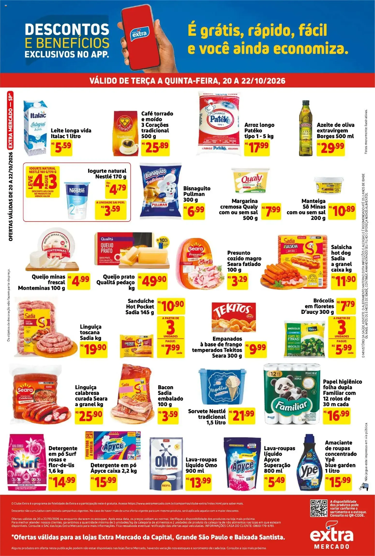 Encarte de Folheto Extra ofertas de Mercado Terça e Quinta de 20/10/2026 | Promoção 20 de outubro até 22 de outubro 2026 - Pagina 2