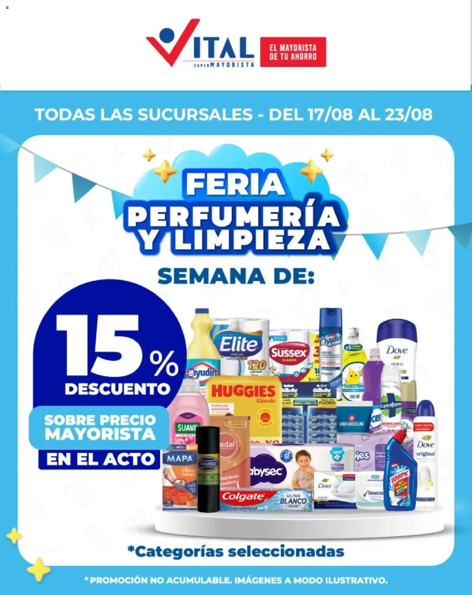 Ofertas de Vital Supermayorista - Feria Perfumería y Limpieza 17 de agosto al 23 de agosto 2026 - Página 1 del catálogo