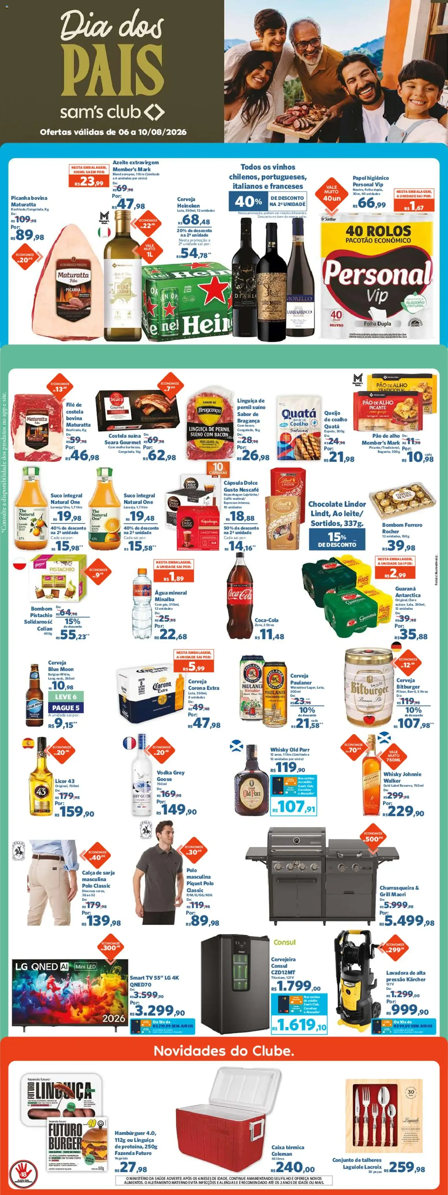 Sam's Club - Dia dos Pais - Ofertas válidas de 06 a 10/08/2026