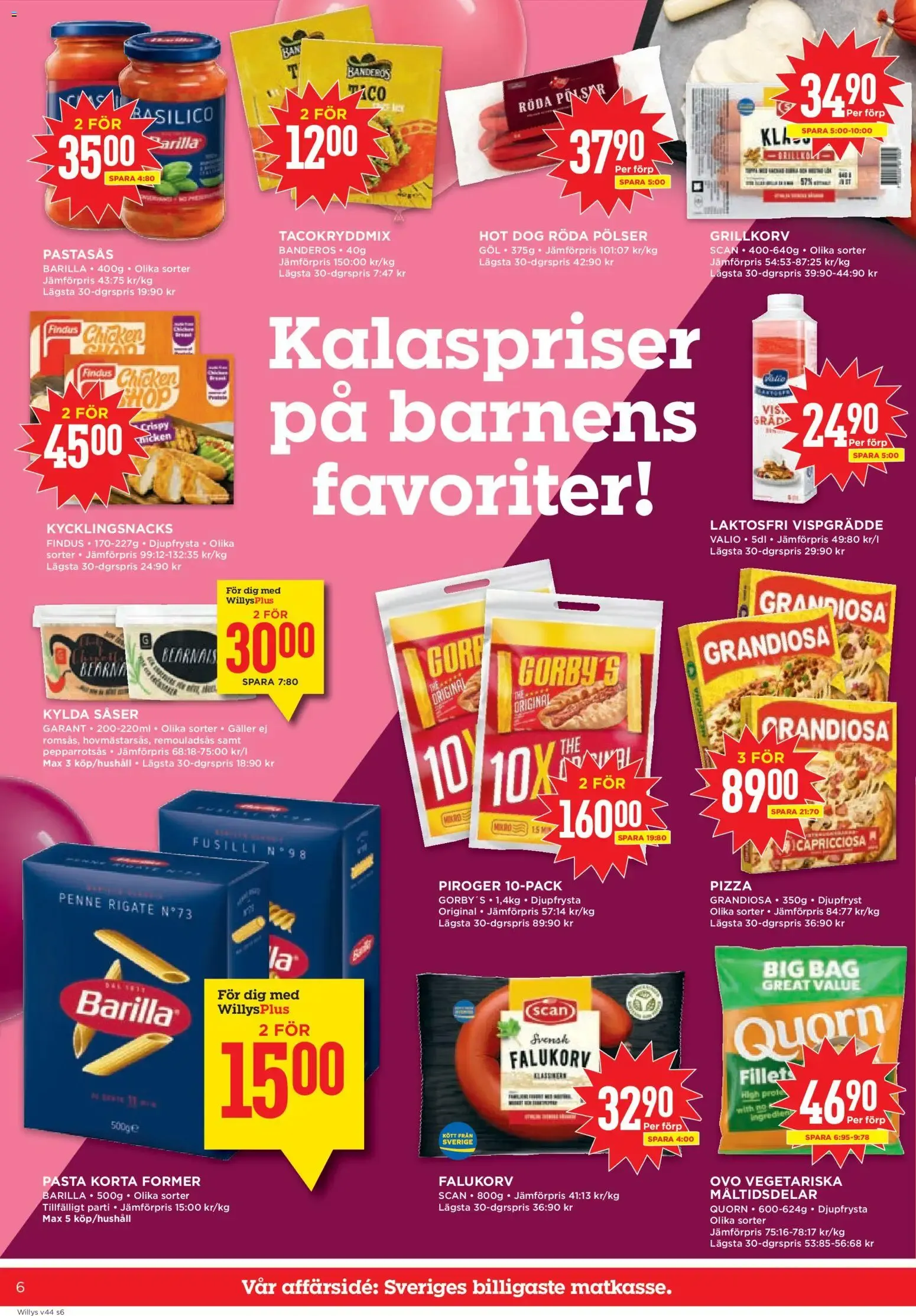 Willys erbjudanden från 26/10/2026 - 01/11/2026 > Reklamblad nuvarande rabatter från 26 oktober till 1 november 2026 - Reklamblad sidor 6