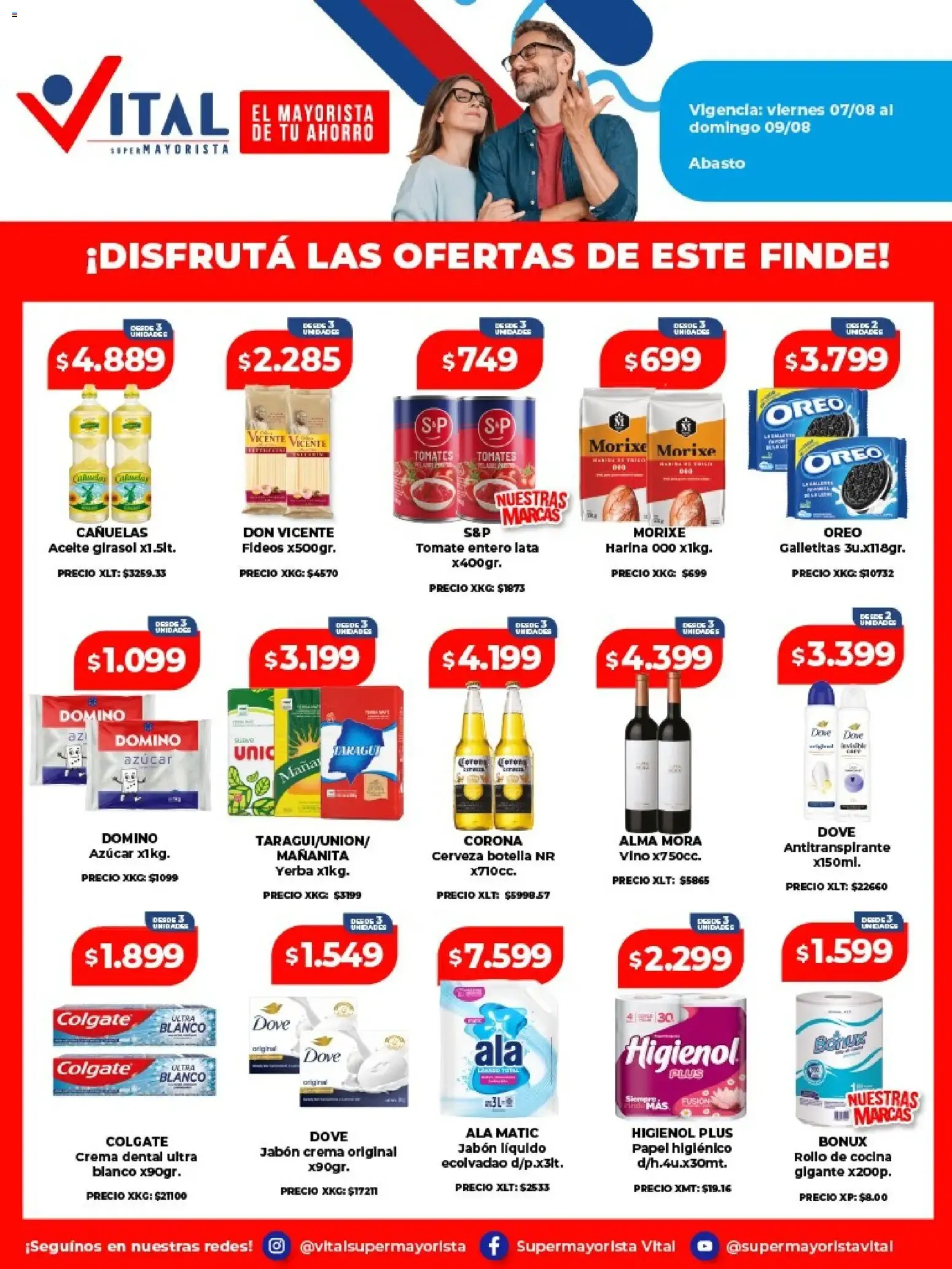 Ofertas de Vital - Ofertas fin Abasto || del 07/08/2026 - 09/08/2026 || Catálogo 7 de agosto al 9 de agosto 2026 - Página 1 del catálogo