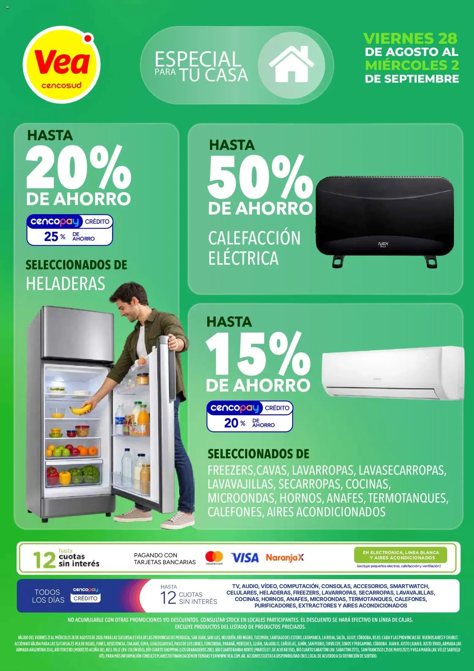 Ofertas de Vea - Especial para tu casa del 28/08/2026 - 02/09/2026 28 de agosto al 2 de septiembre 2026 - Página 1 del catálogo