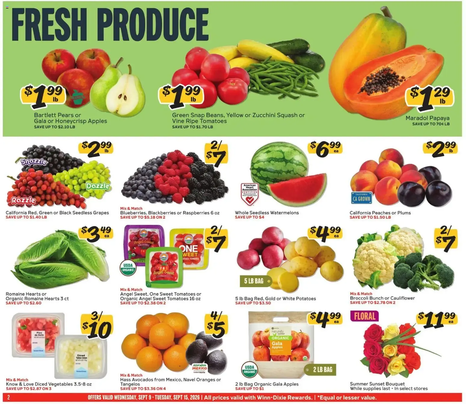 Weekly ad Winn Dixie Weekly Ad (09/09 - 09/15 2026) - Flyer from September 9 to September 15 2026 - Page 2