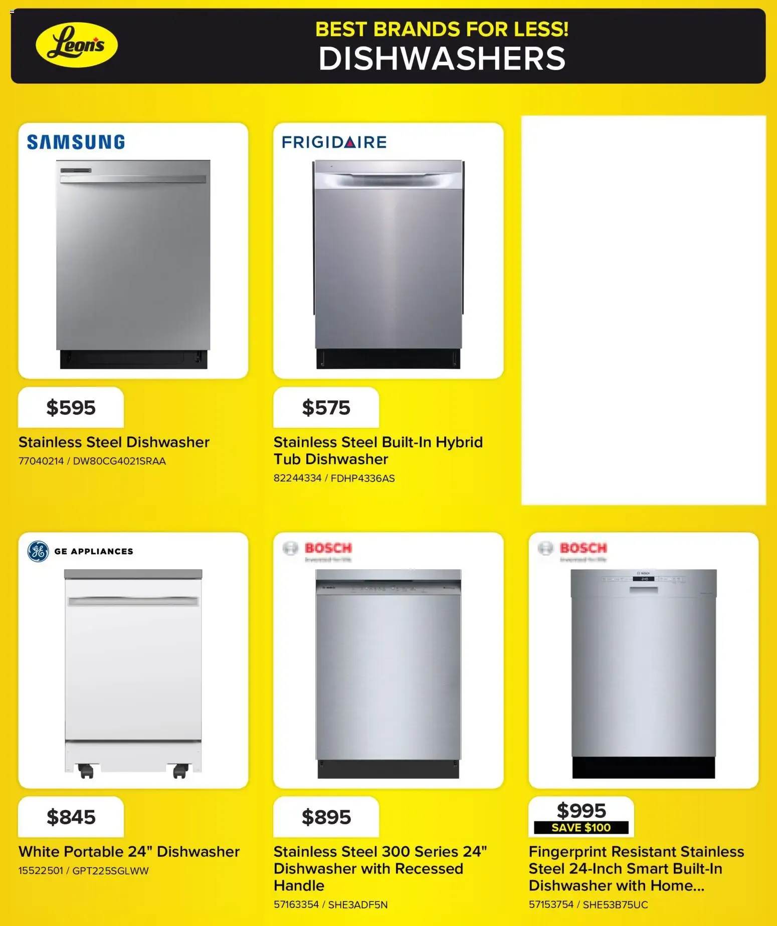 Leon's - BBFL appliances from Sep 3, 2026 > weekly specials & deals from September 3 to September 9 2026 - flyer page 6