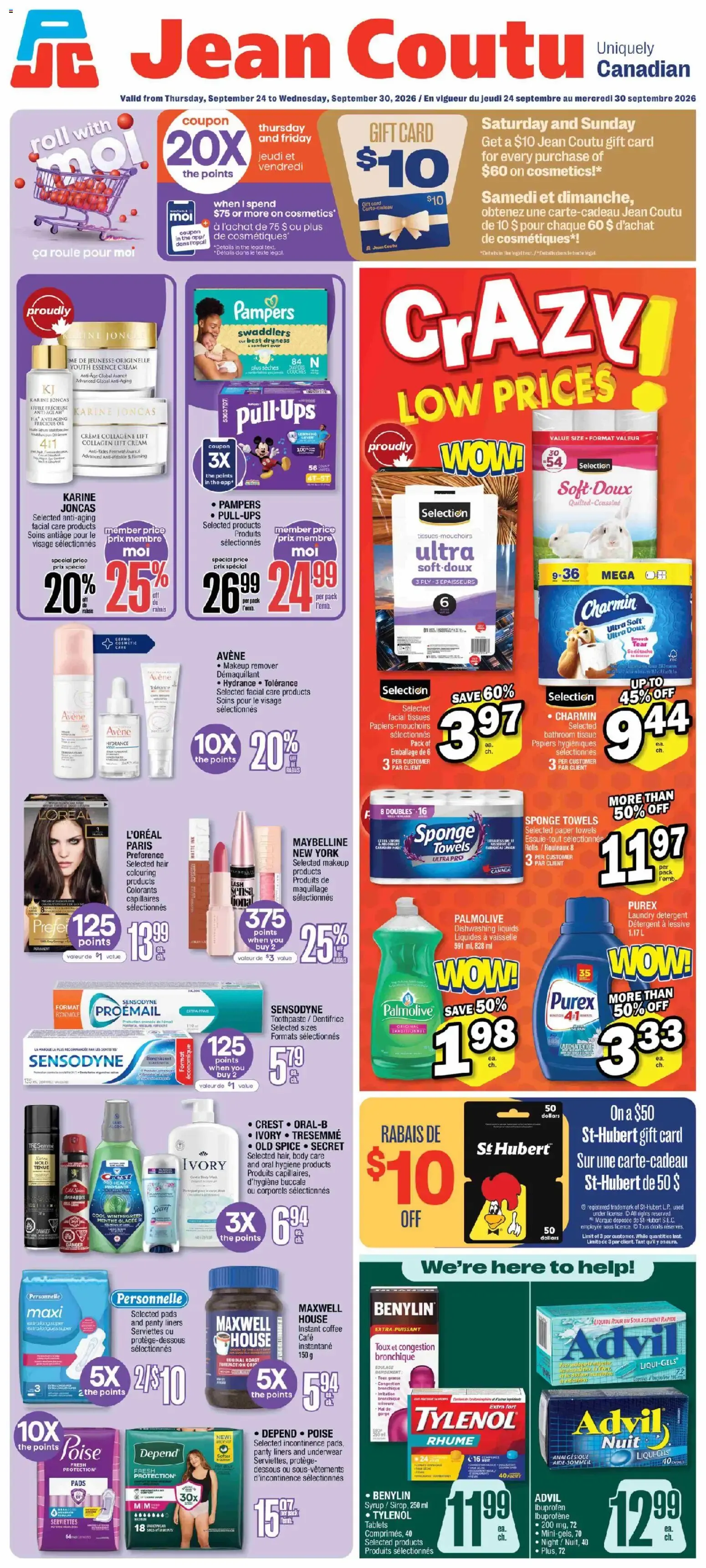 Jean Coutu weekly flyer from Sep 24, 2026 > weekly specials & deals from September 24 to September 30 2026 - flyer page 1