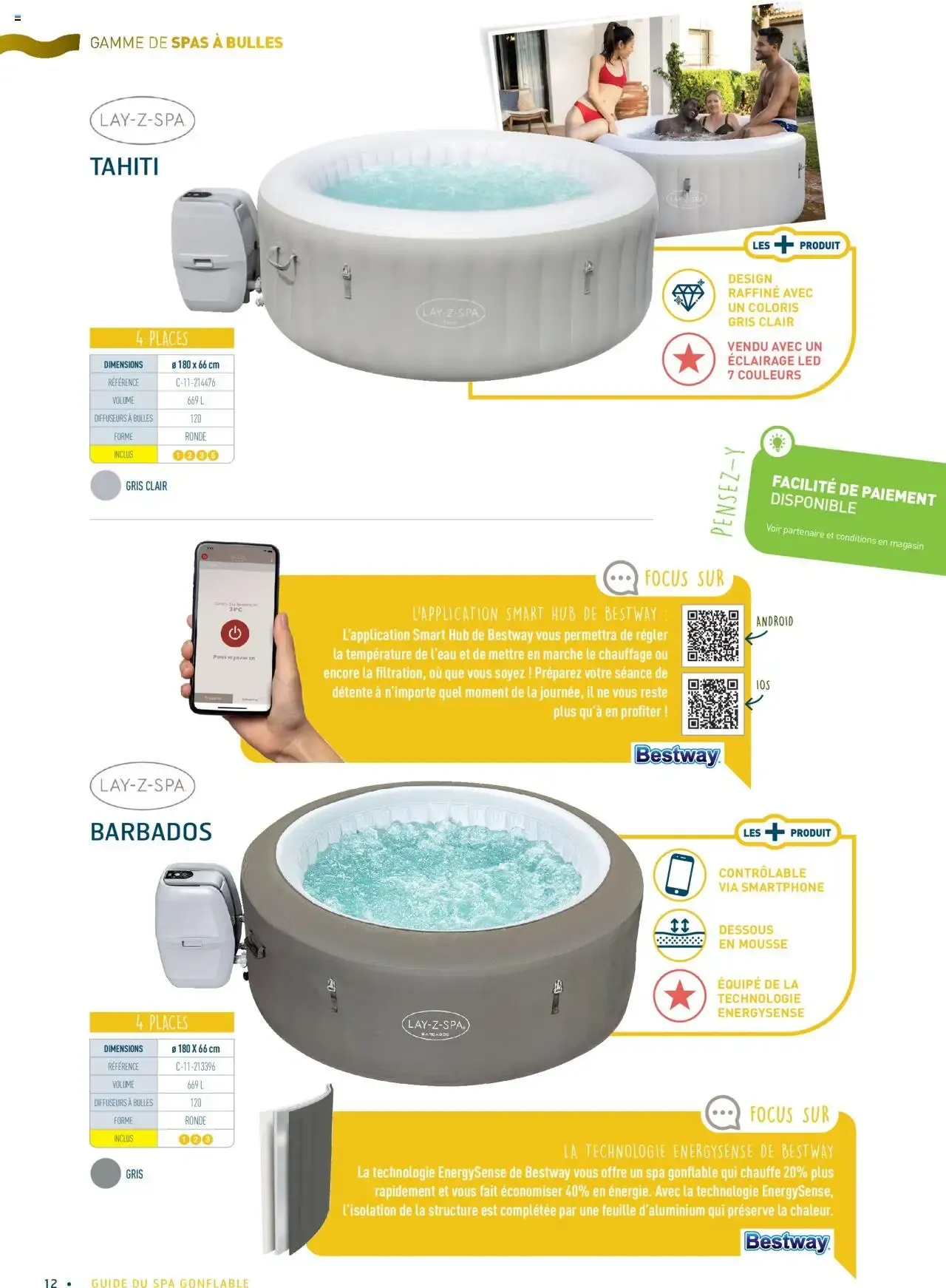 Cash Piscines Guide spas gonflables à partir du 01/03/2024 - promo en ligne du 1 mars au 30 septembre 2026 - Catalogue page 12