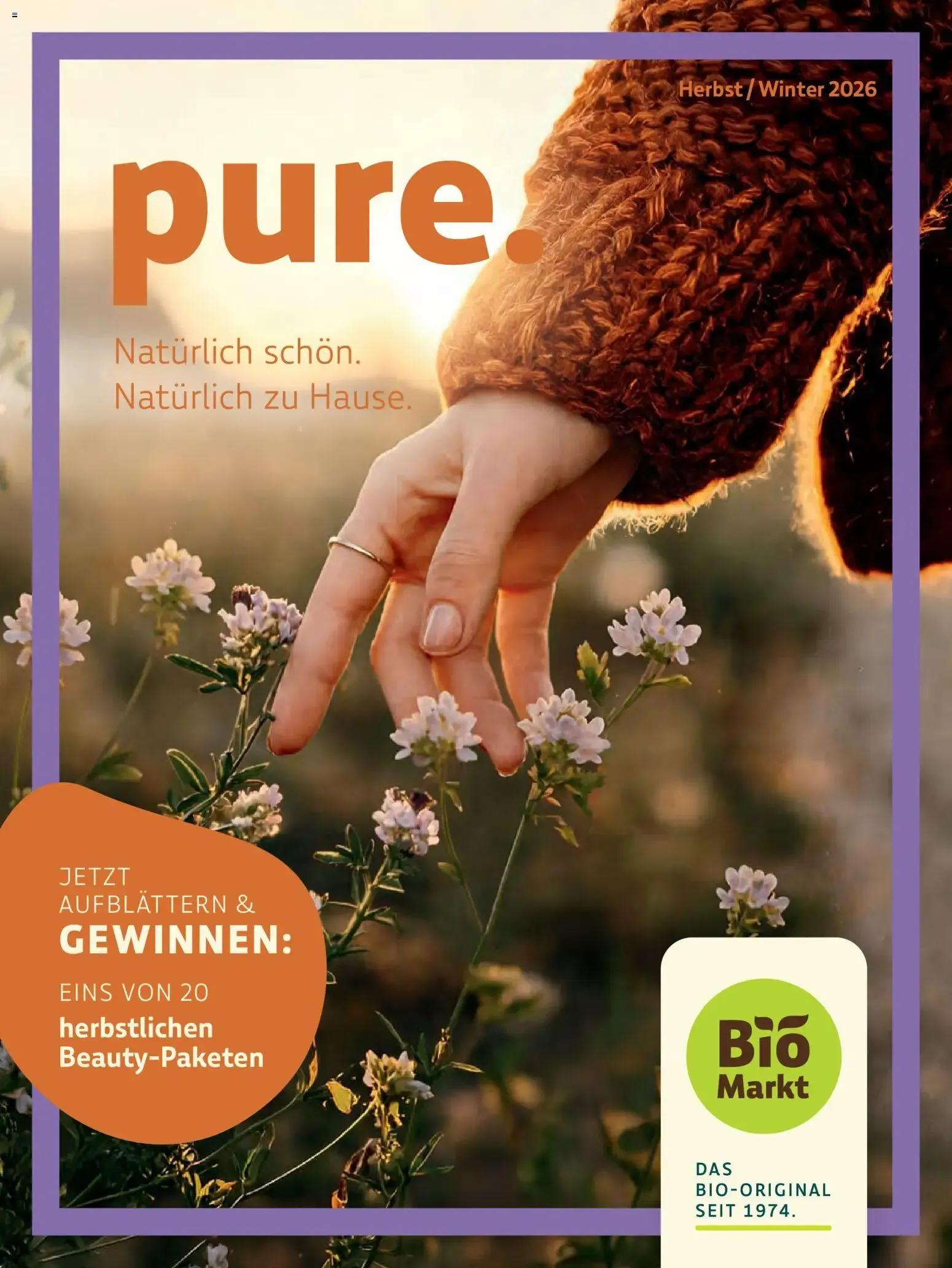 BioMarkt Pure Herbst/Winter 2026 (ab 23.09.2026) zum Blättern von 23. September bis 28. Februar 2027 - Prospekt seite 1