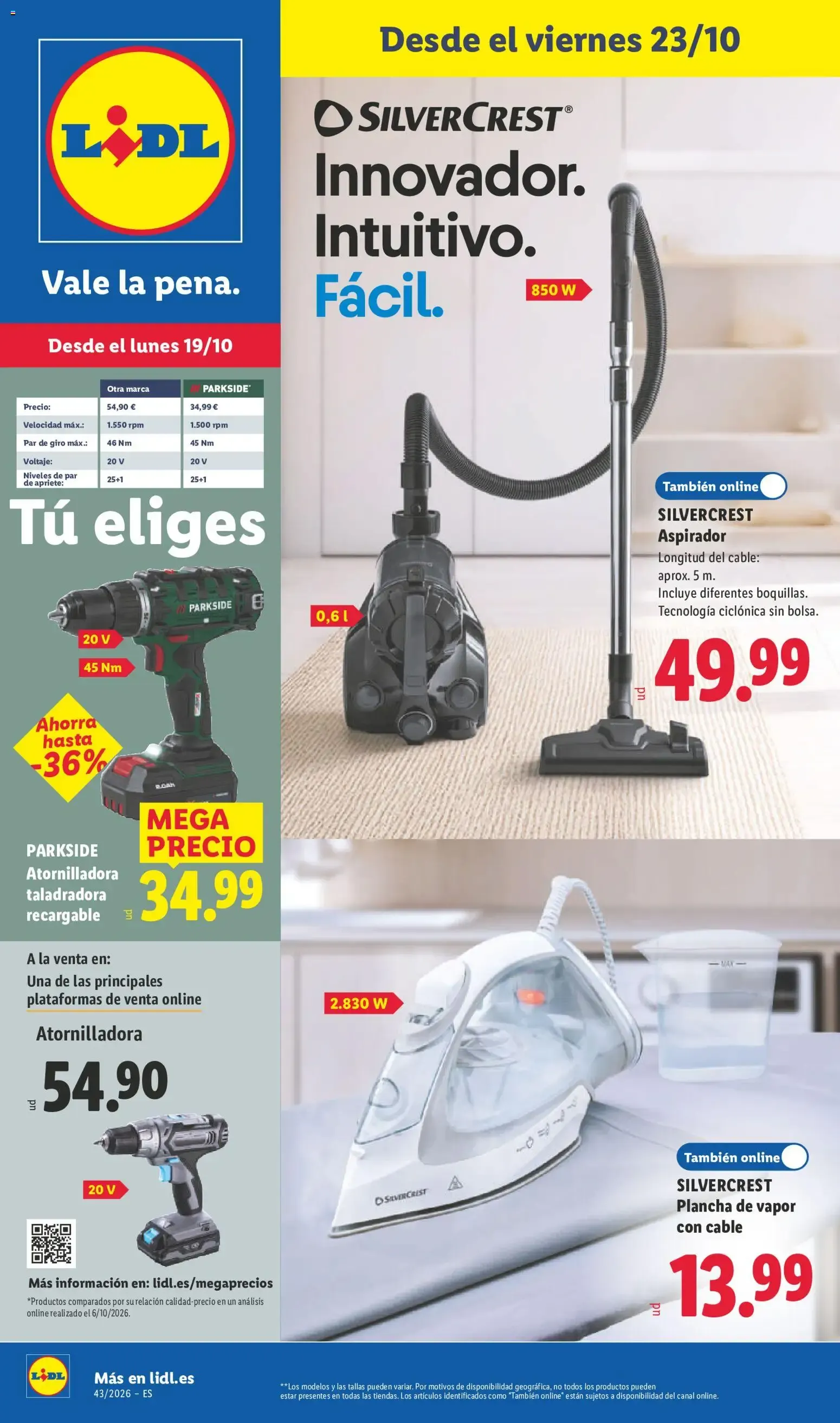 Catálogo de Lidl folleto de bazar del 19/10/2026 | Ofertas 19 de octubre al 25 de octubre 2026 - Página 1