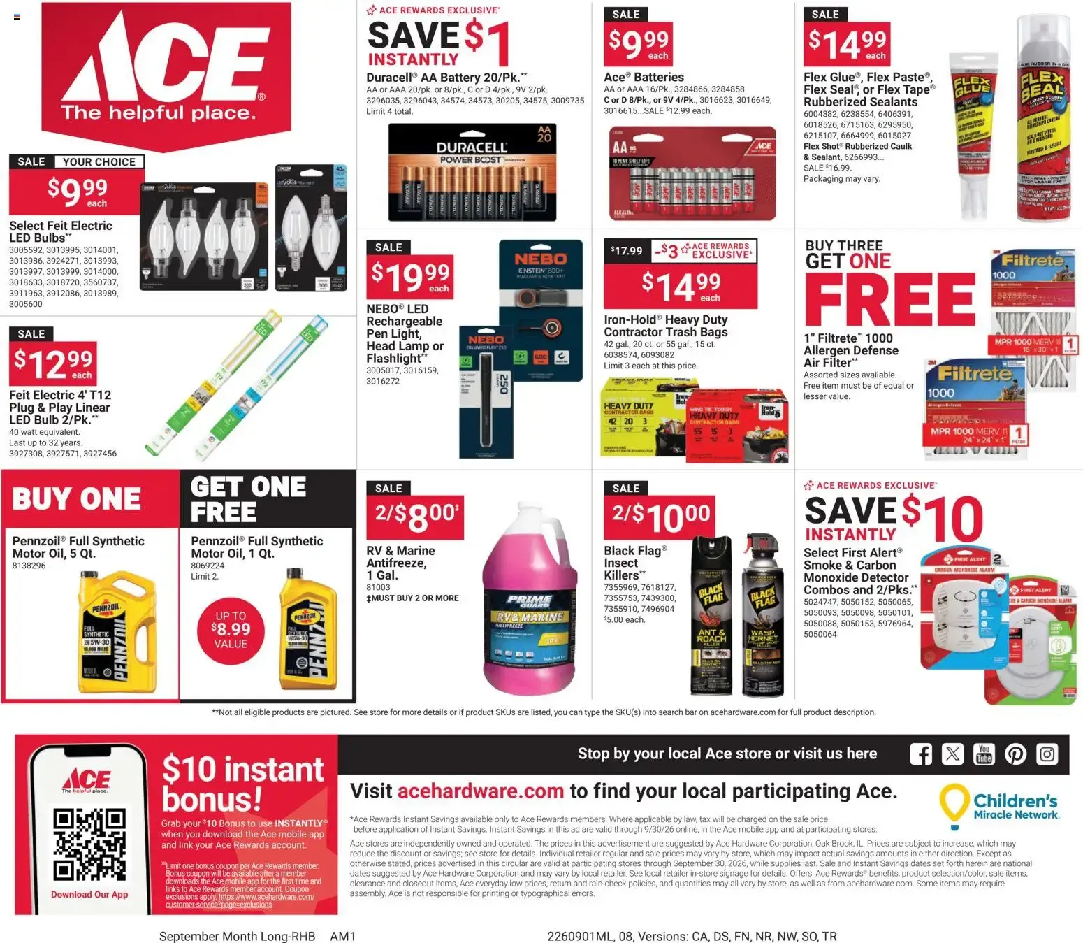 Weekly promotion ACE Hardware Weekly Ad (09/01 - 09/30 2026) - Flyer spanning from September 1 to September 30 2026 - Page 8 for Catalogue 365