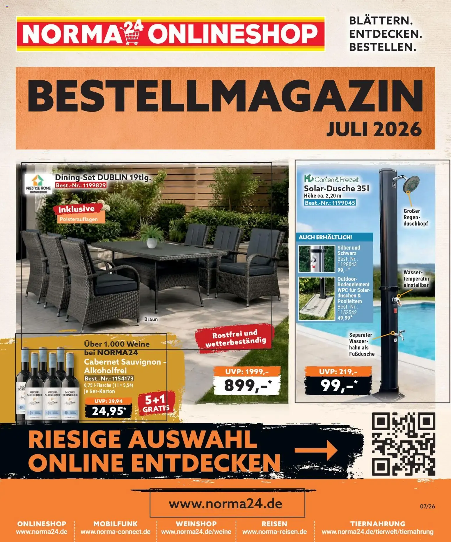 Norma Bestellmagazin Juli 2026 (ab 01.07.2026) zum blättern » Angebote von 1. Juli bis 31. Juli 2026 - Prospekt seite 1