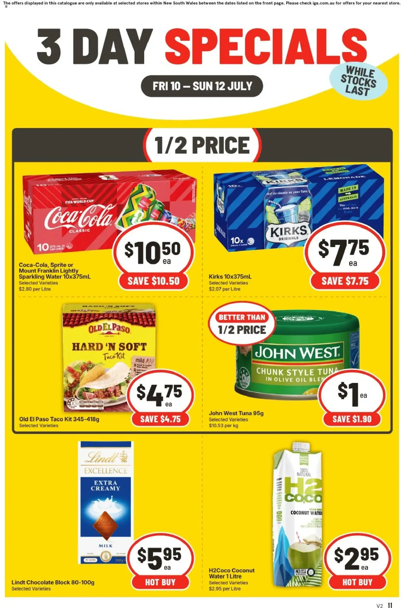 3 DAY SPECIALS - Catalogue valid from 10 July to 12 July 2026 - page 1