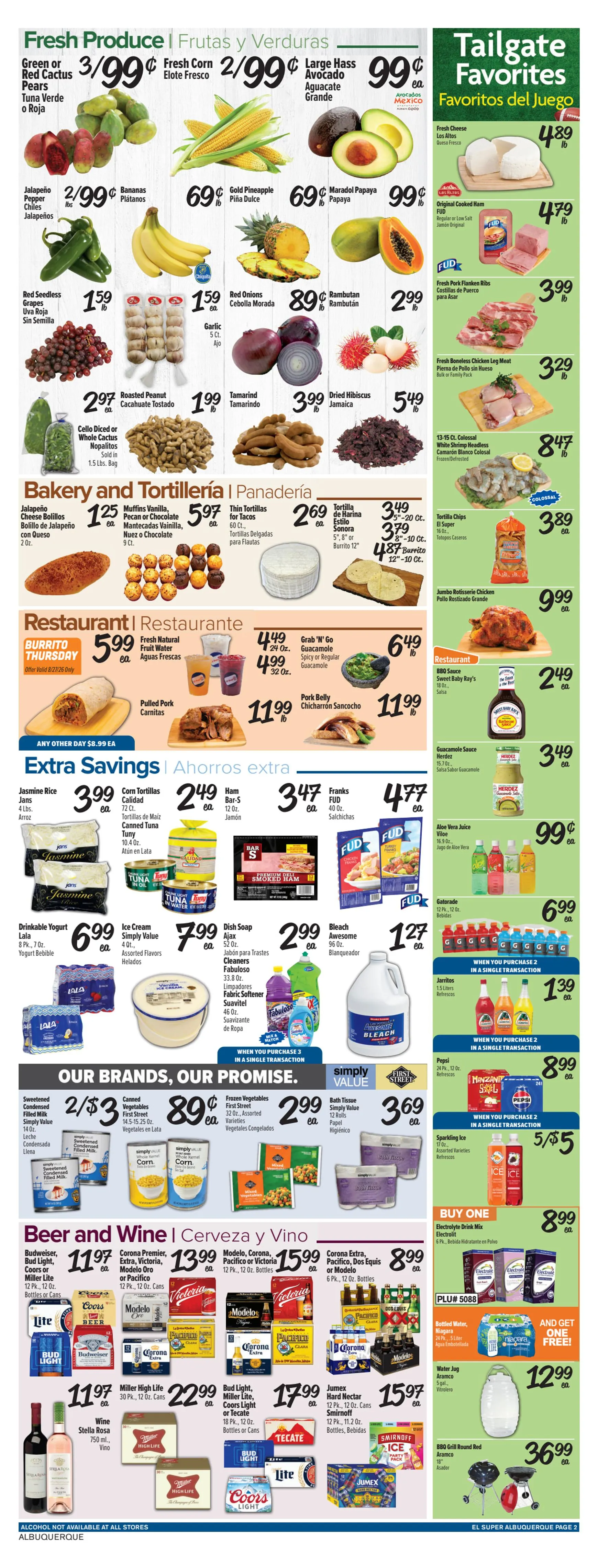 Weekly ad Current El Super leaflet valid from Wednesday 08/26/2026 to Tuesday 09/01/2026 from August 26 to September 1 2026 - Page 2