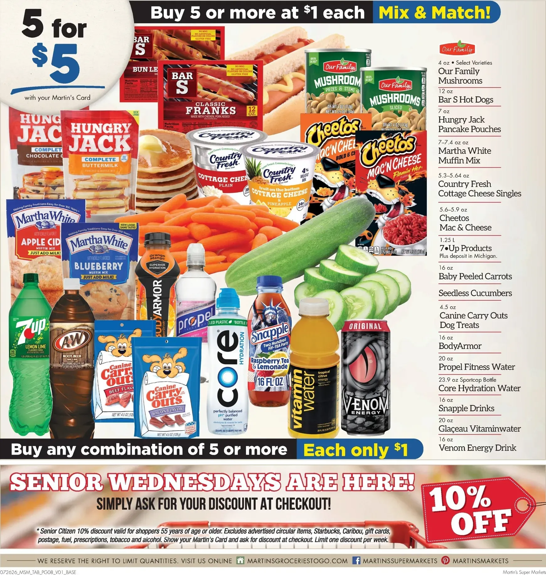Weekly ad Current Martin's Super Markets leaflet valid from Sunday 07/26/2026 to Saturday 08/01/2026 from July 26 to August 1 2026 - Page 8