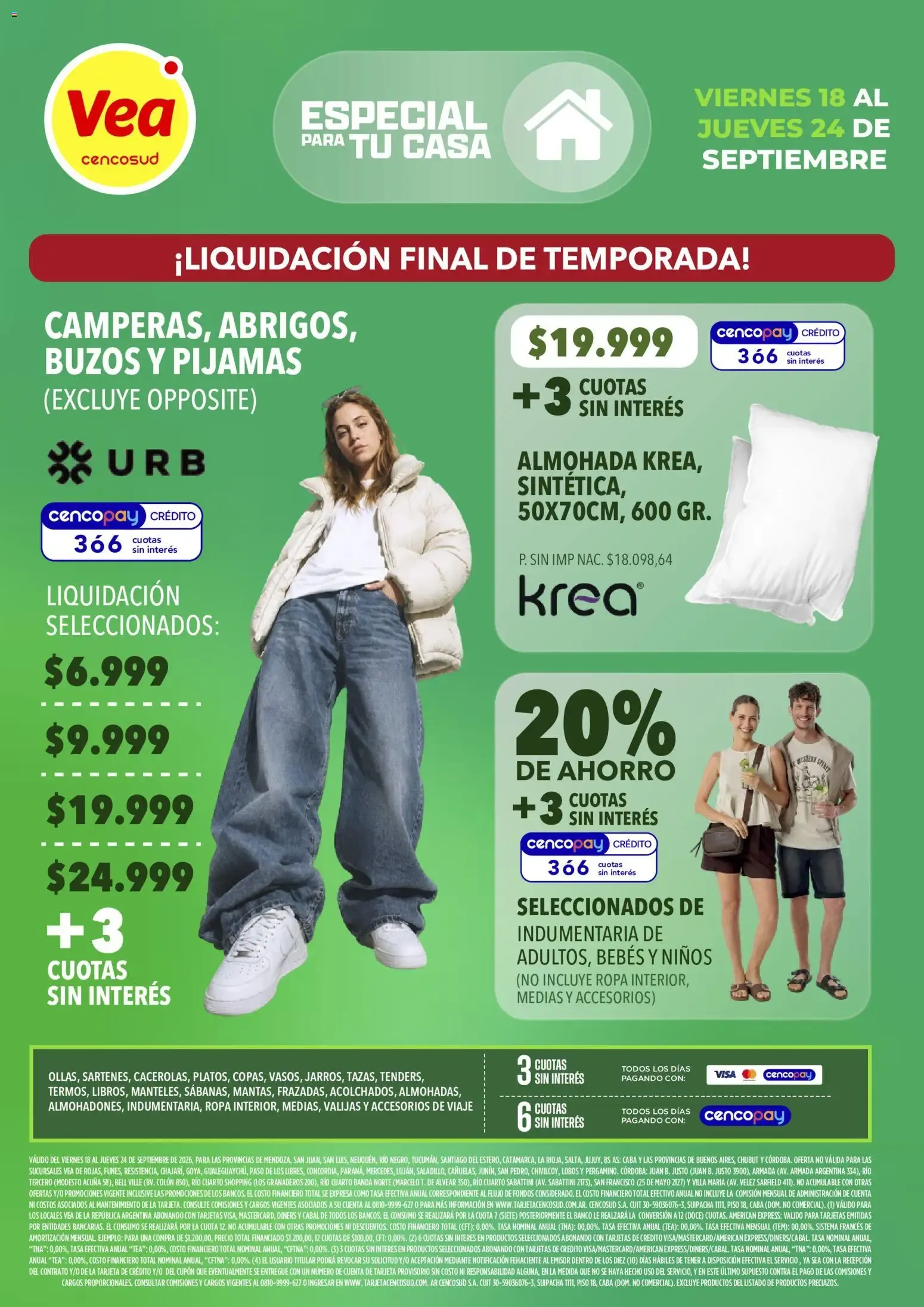 Ofertas de Vea - Especial para tu casa del 18/09/2026 - 23/09/2026 18 de septiembre al 23 de septiembre 2026 - Página 9 del catálogo