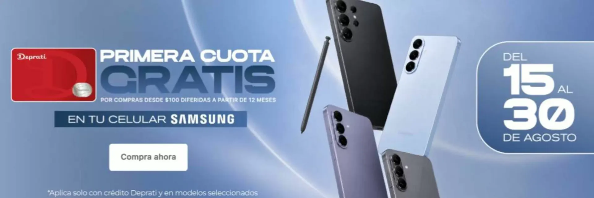 Catalogo de PRIMERA CUOTA GRATIS EN TU CELULAR SAMSUNG 20 de agosto al 1 de septiembre 2026 - Pag 1