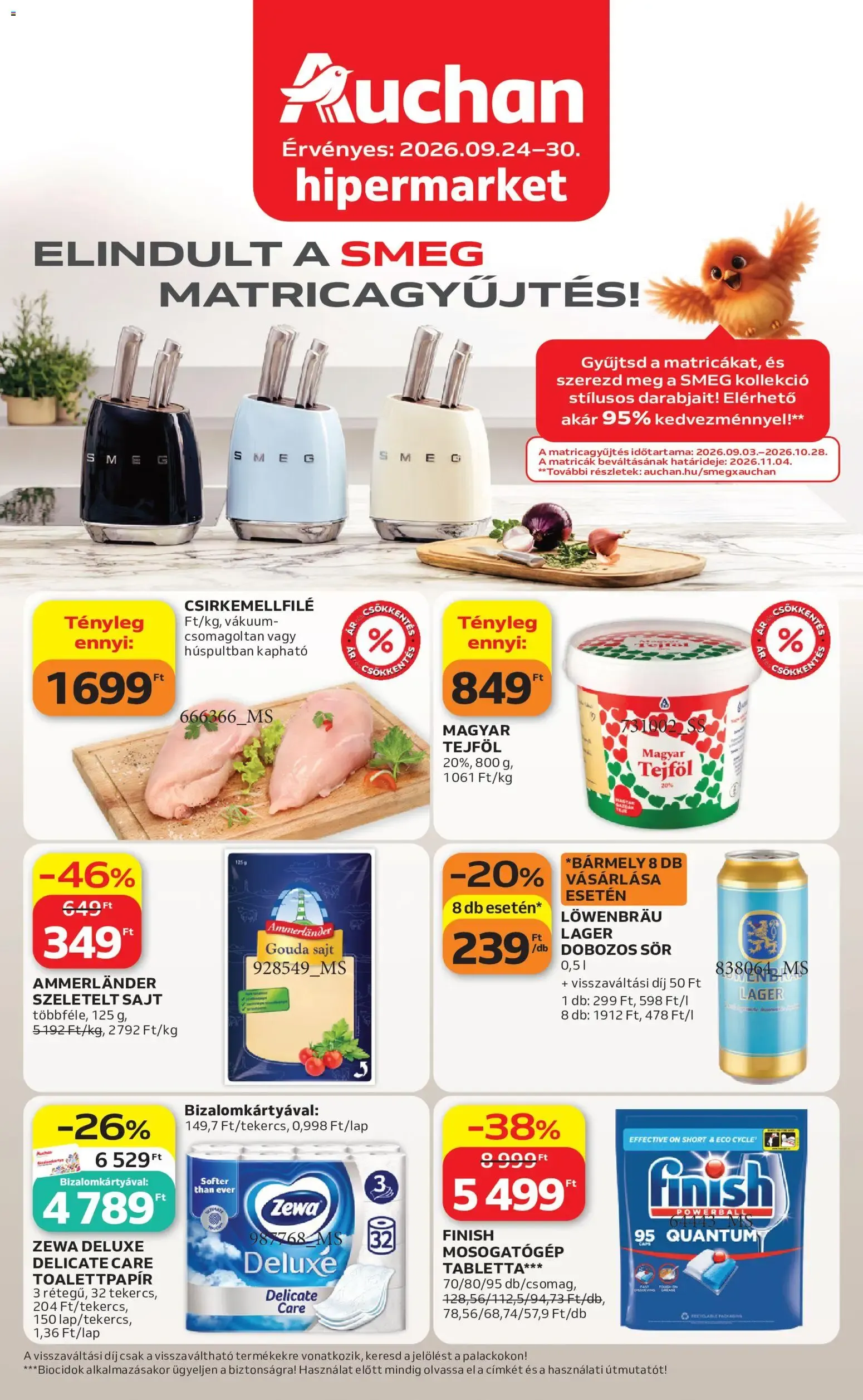 Katalógus Auchan akciós újság - 2026.09.24. -tól/töl > akció, lapozható szórólap 🛍️ szeptember 24.-tól szeptember 30.-ig 2026. - Oldal 1