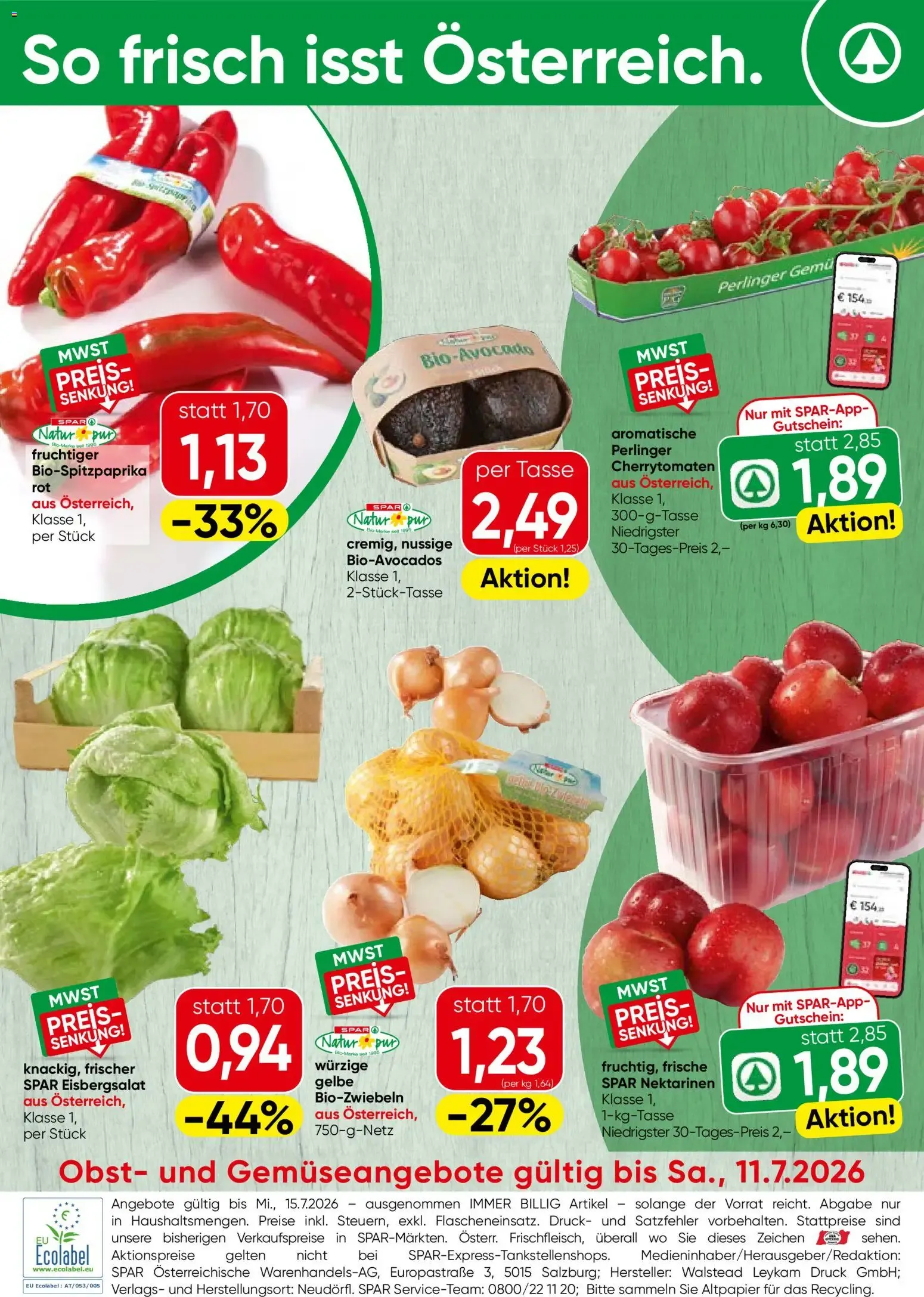 Spar Flugblatt - Wien (09.07.2026) - Angebote und Prospekt von 9. Juli bis 15. Juli 2026 - Flugblätt seite  16