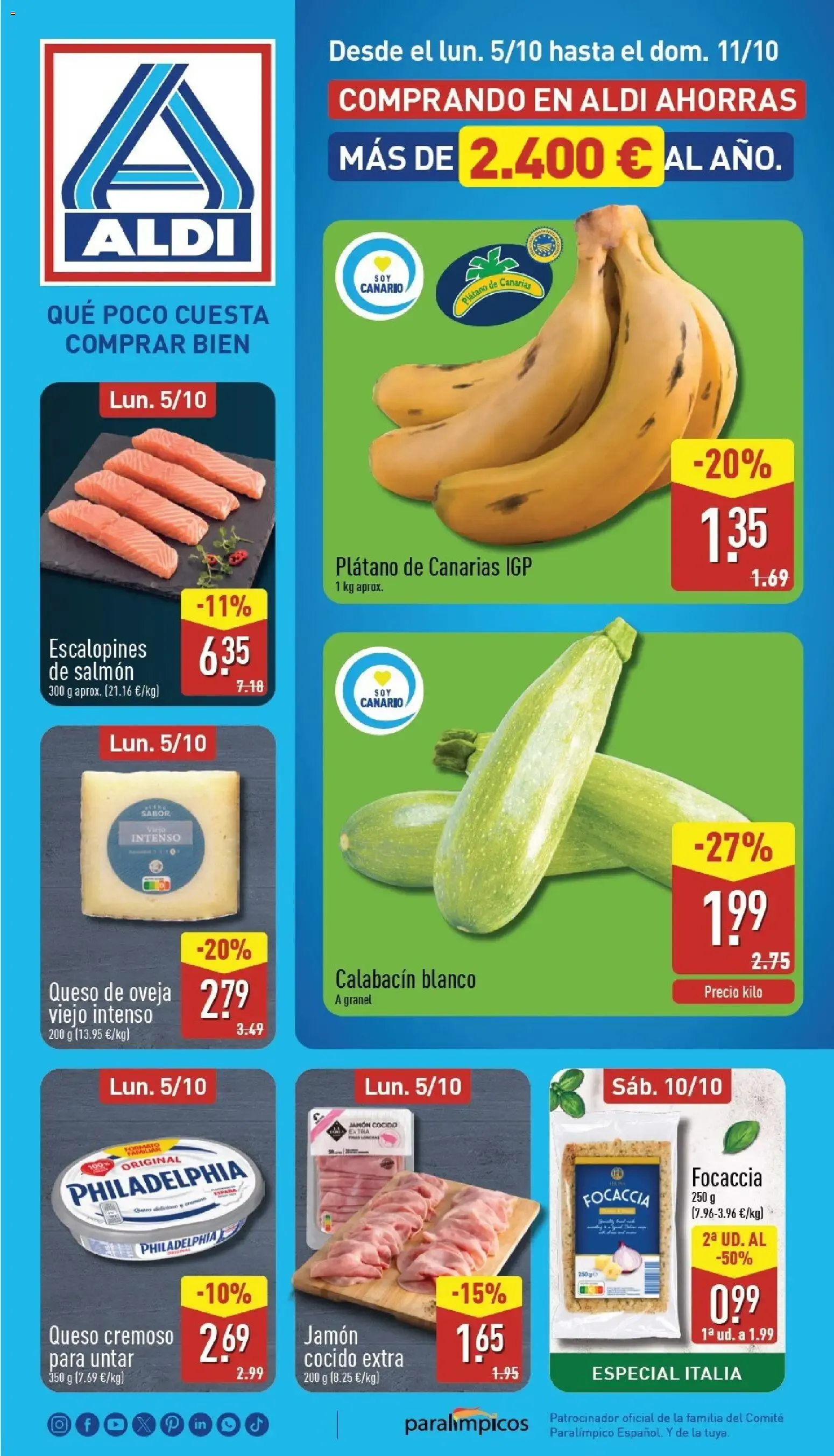 Catálogo de Aldi folleto Canarias del 05/10/2026 | Catálogo 5 de octubre al 11 de octubre 2026 - Página 1