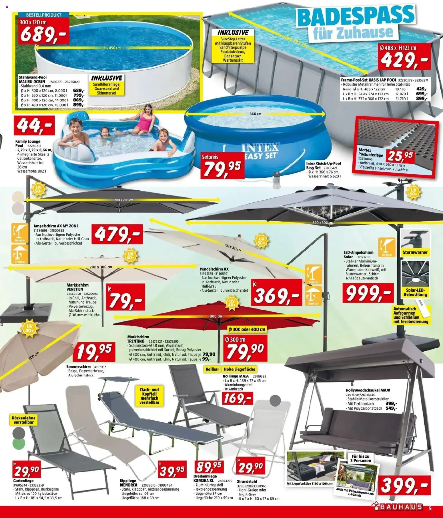 Bauhaus Pasching, Wels, Steyr von 22.07.2026 - Aktuelle Angebote von 22. Juli bis 11. August 2026 - Flugblätt seite 5