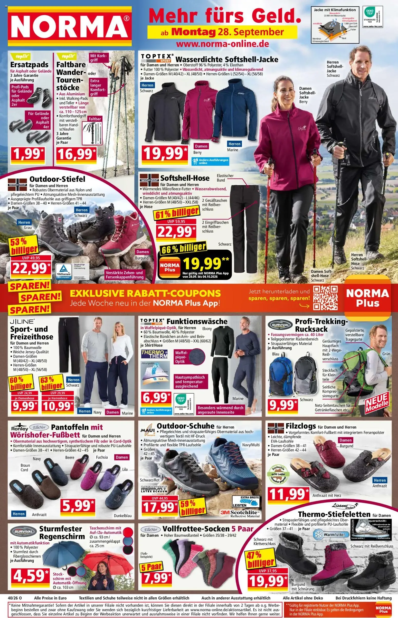 NORMA - Mehr fürs Geld von 28. September bis 4. Oktober 2026 - Prospekt seite 1