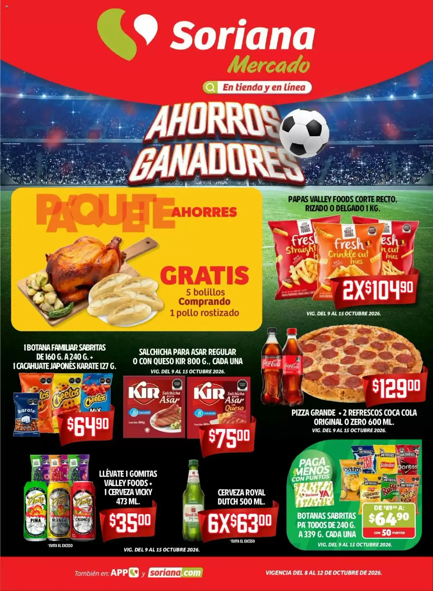 Catálogo de Folleto Soriana Mercado 8 de octubre al 12 de octubre 2026 - Pagina 1