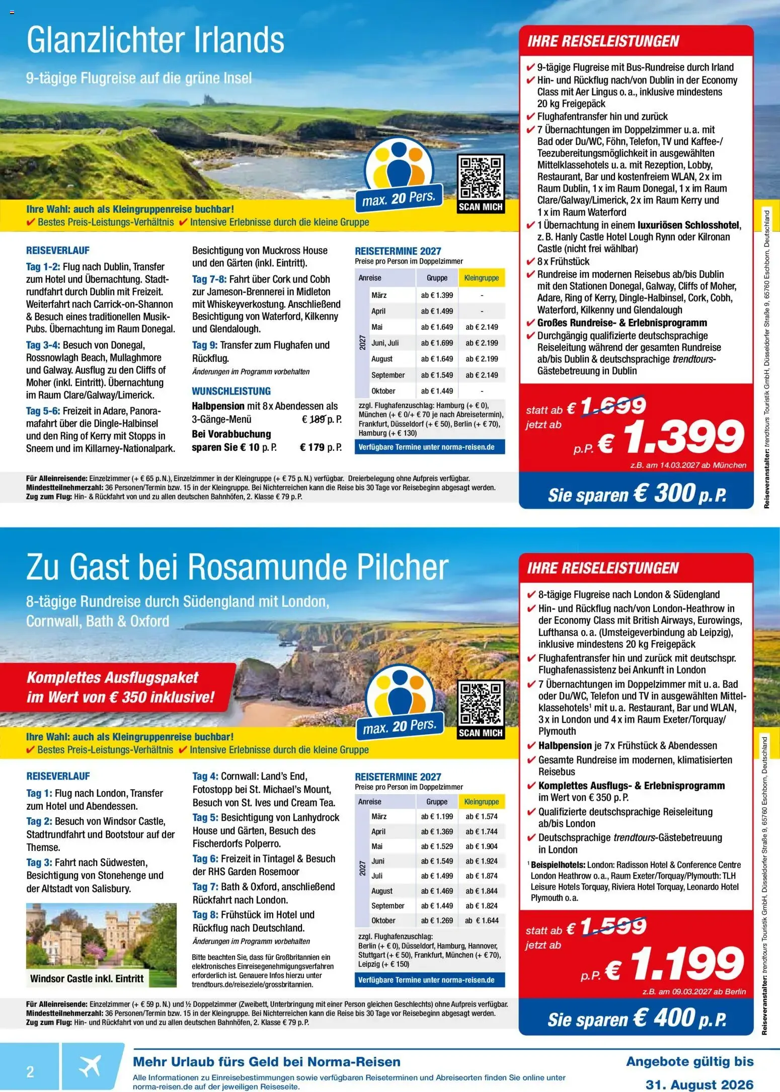 Norma Reisen (ab 01.08.2026) zum blättern » Angebote von 1. August bis 31. August 2026 - Prospekt seite 2