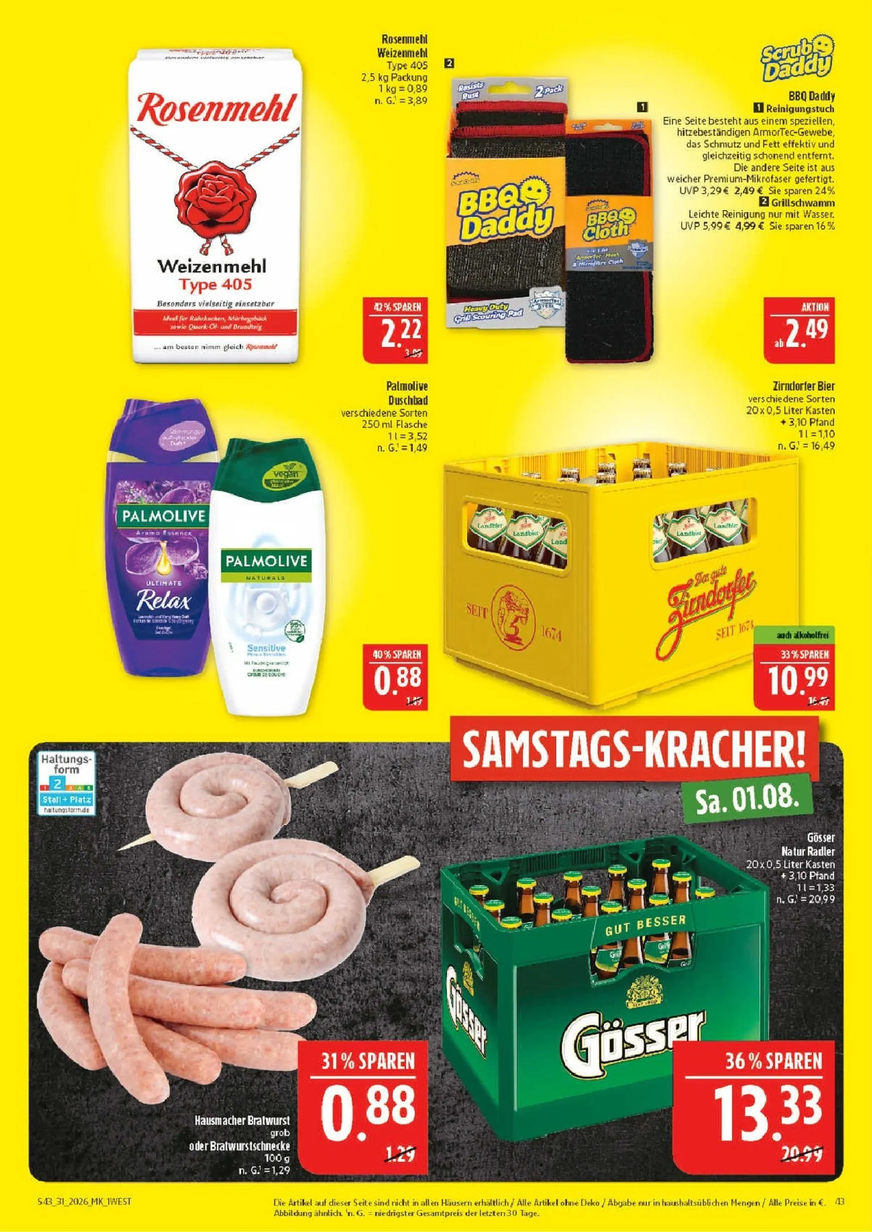 Marktkauf Prospekt nächste Woche – von Montag 27.07.2026 bis Samstag 01.08.2026 von 27. Juli bis 1. August 2026 - Prospekt seite 43