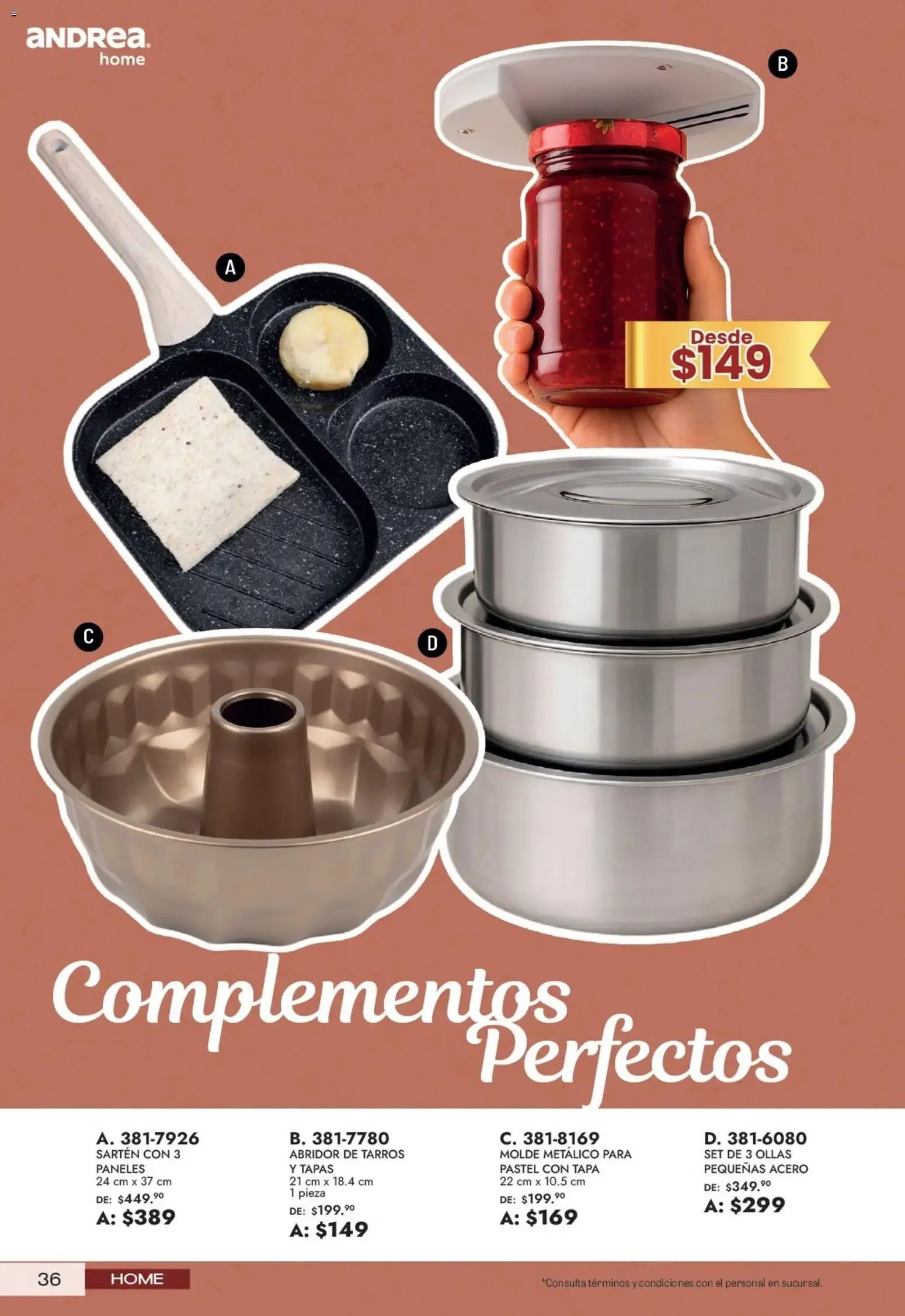 Catálogo de Andrea Home: Aniversario HOME 21 de junio al 22 de agosto 2026 - Pagina 36