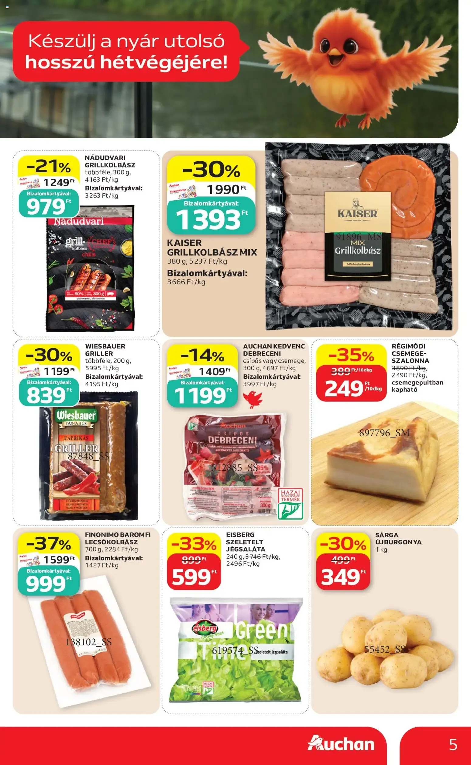Katalógus Auchan Grill ajánlatok - 2026.08.13. -tól/töl > akció, lapozható szórólap 🛍️ augusztus 13.-tól augusztus 26.-ig 2026. - Oldal 5
