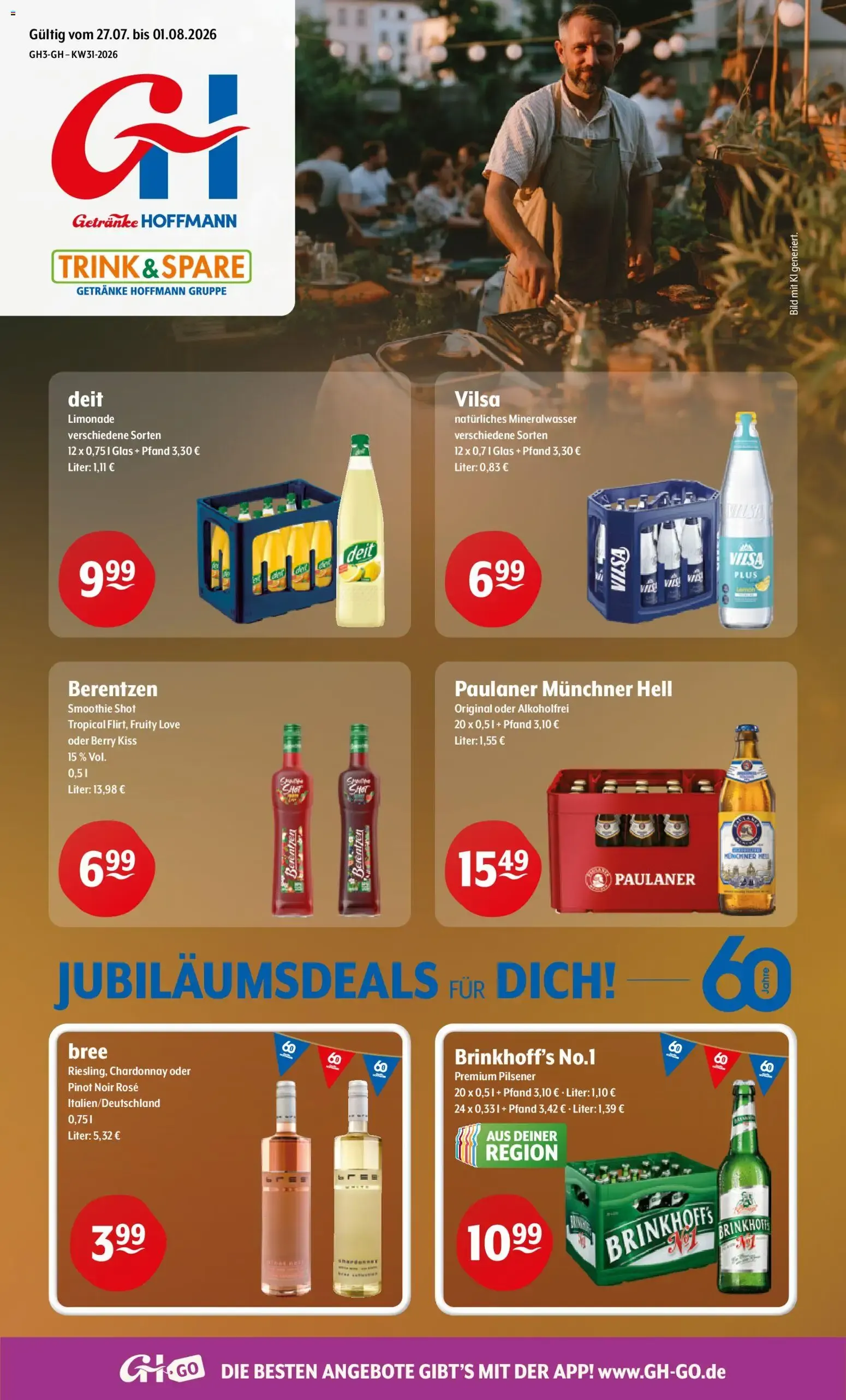 Trink und Spare Prospekt (ab 27.07.2026) zum Blättern von 27. Juli bis 1. August 2026 - Prospekt seite 1