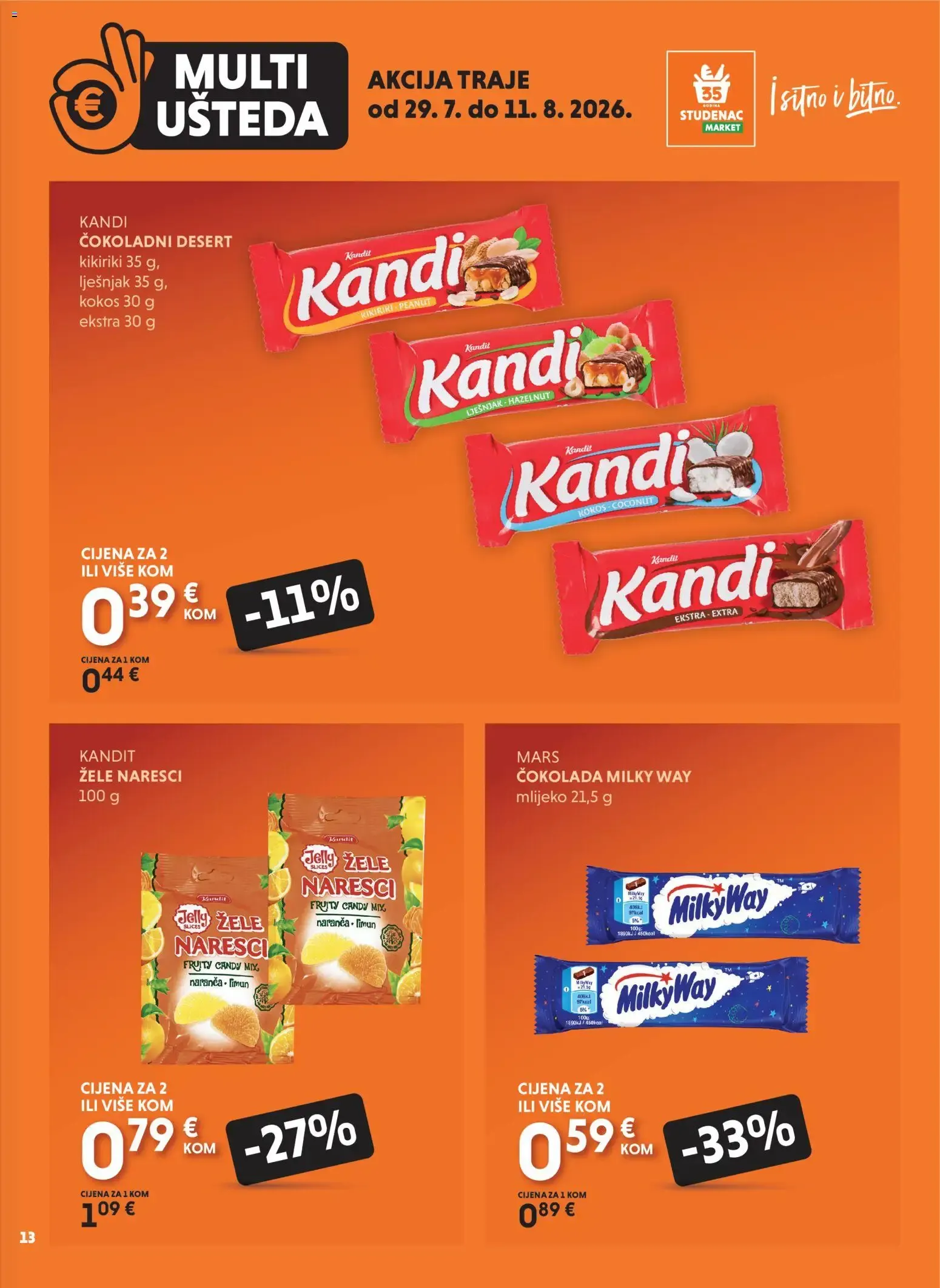 Katalog Multi Ušteda: Uzmi više, plati manje od 29. srpnja do 11. kolovoza 2026. - Pregled Stranica 13