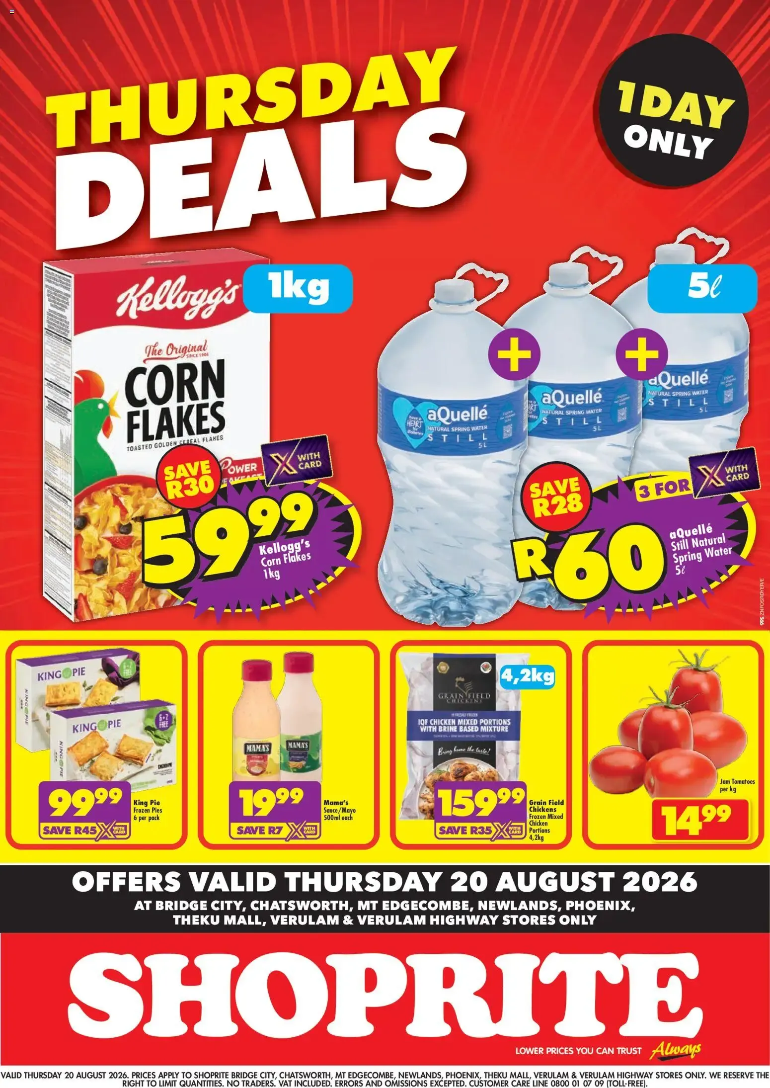 Shoprite - Thursday Deals Exclusive (20/08/2026 - 20/08/2026) → Online Catalogue from 20 August to 20 August 2026 - Catalogue Page 1