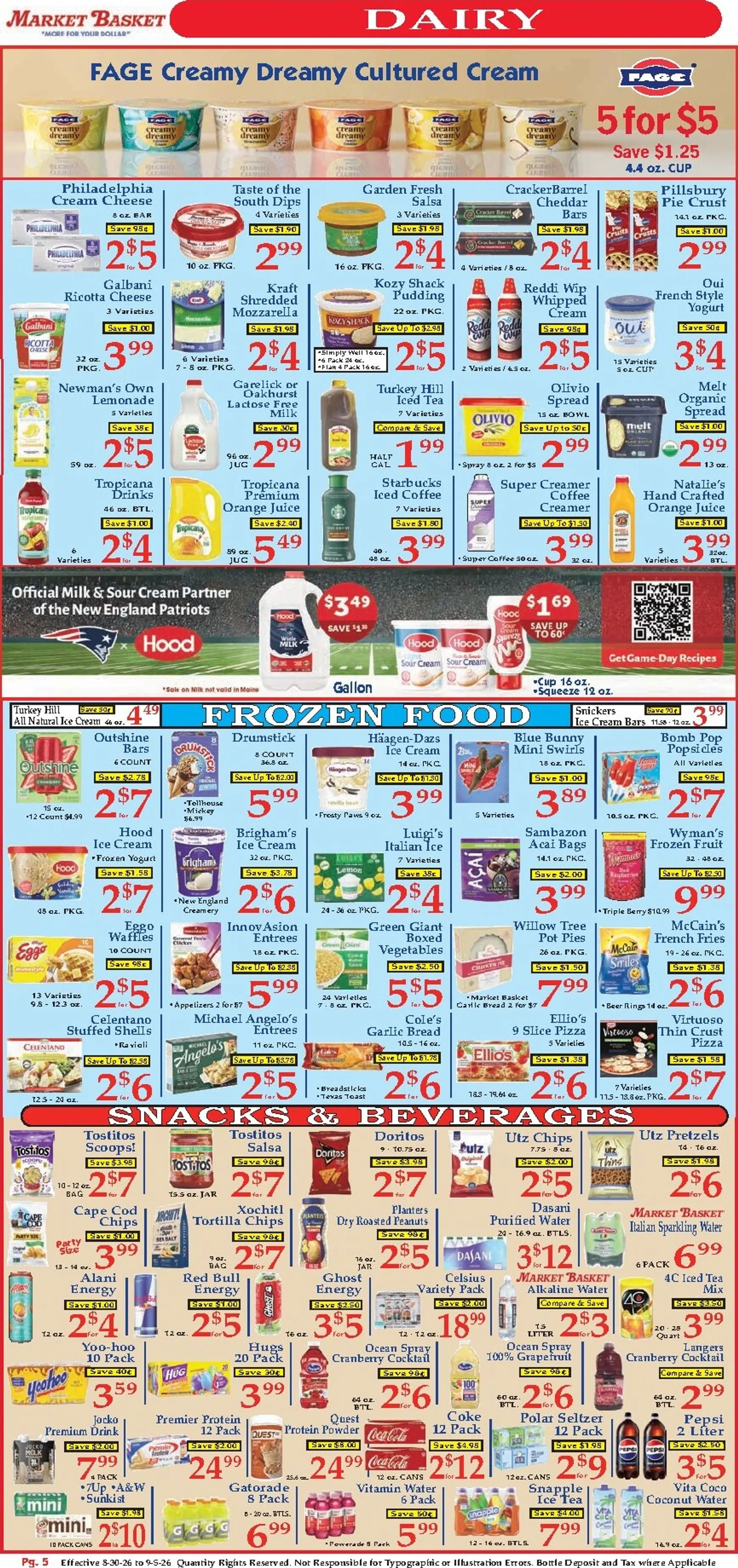 Weekly promotion Current Market Basket leaflet valid from Sunday 08/30/2026 to Saturday 09/05/2026 spanning from August 30 to September 5 2026 - Page 5 for Catalogue 365