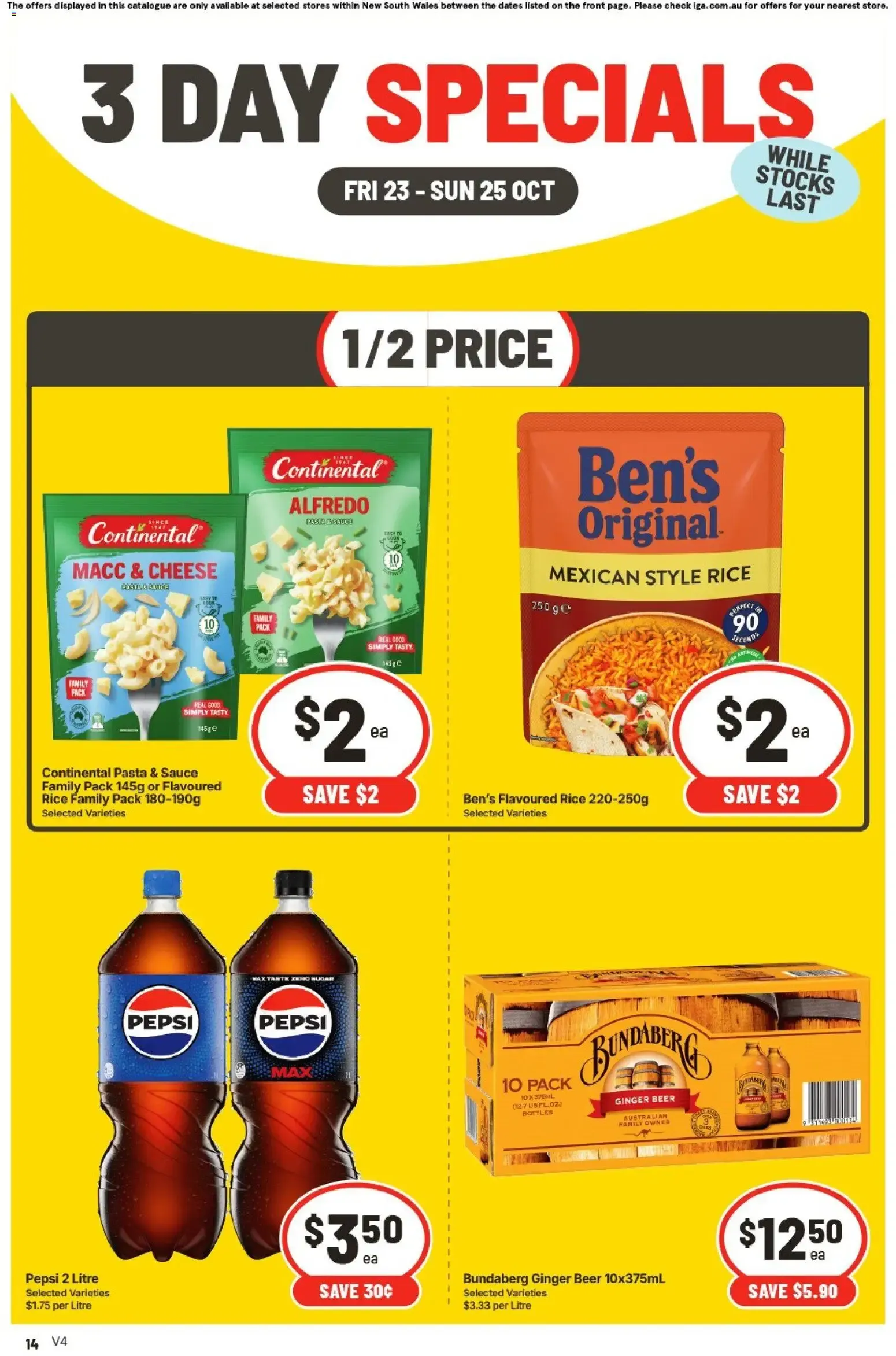 3 DAY SPECIALS - Catalogue valid from 23 October to 25 October 2026 - page 1