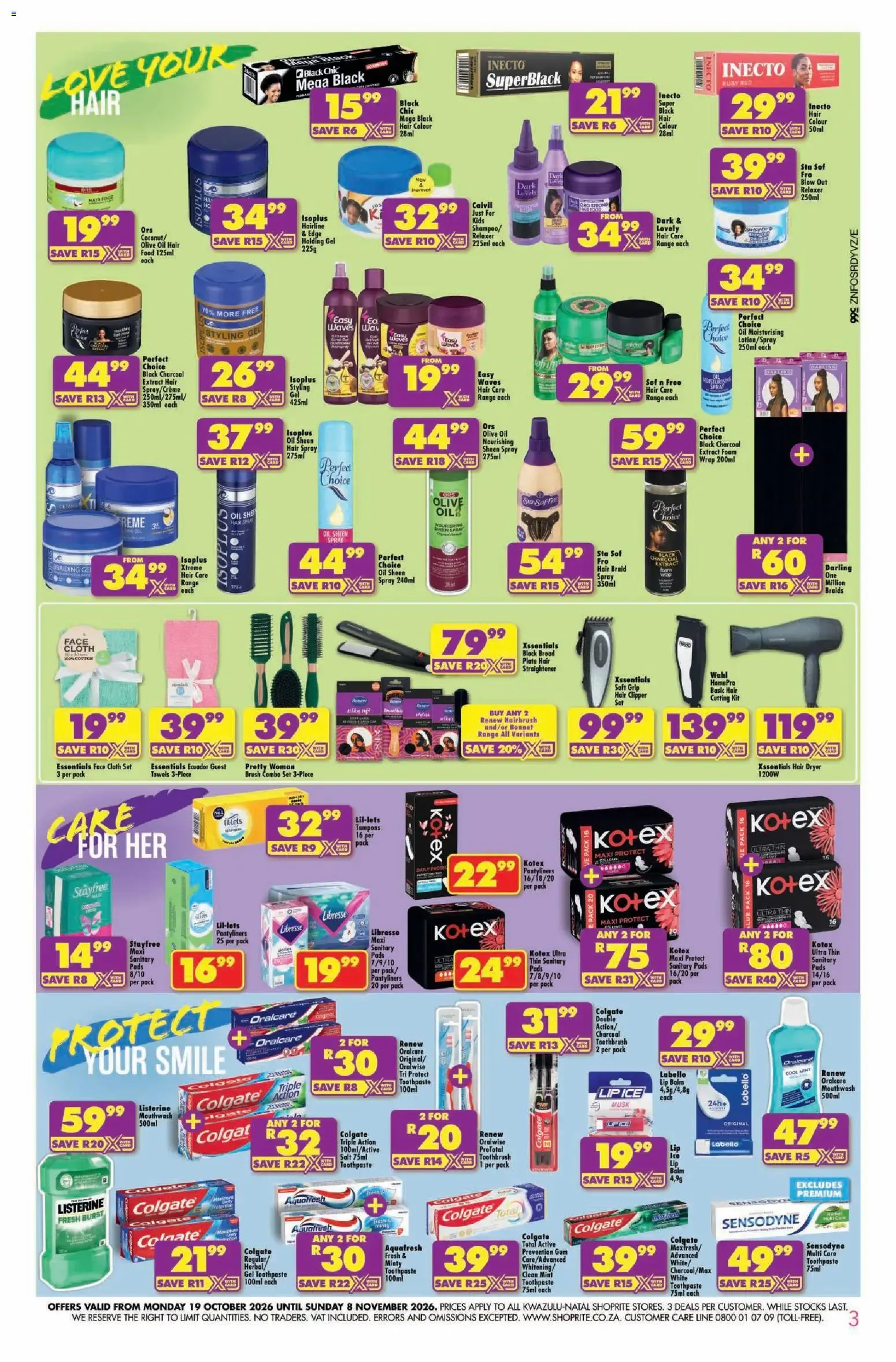 Shoprite Hair and Beauty (19/10/2026 - 08/11/2026) → Online Catalogue from 19 October to 8 November 2026 - Catalogue Page 3