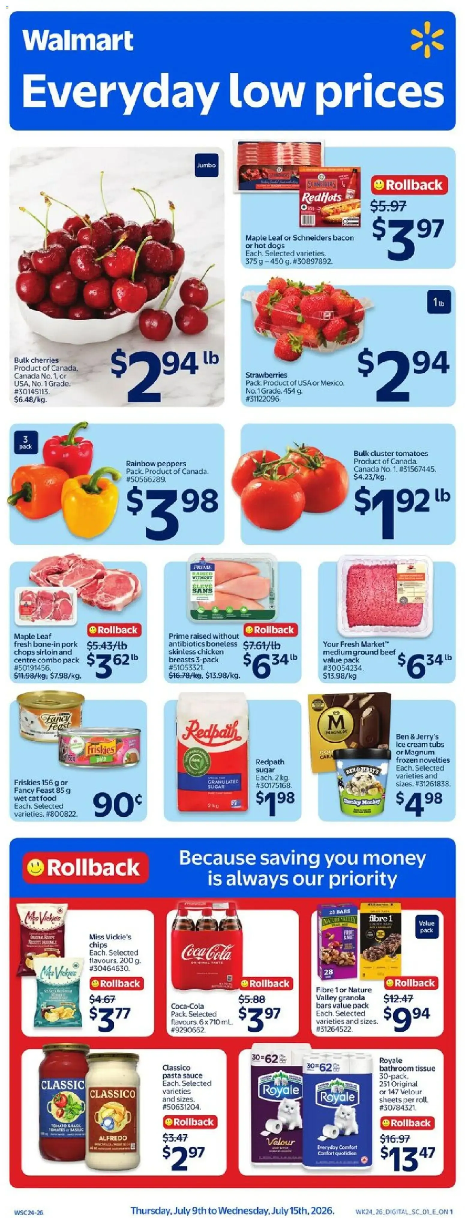 Walmart weekly flyer from Jul 9, 2026 > weekly specials & deals from July 9 to July 15 2026 - flyer page 1