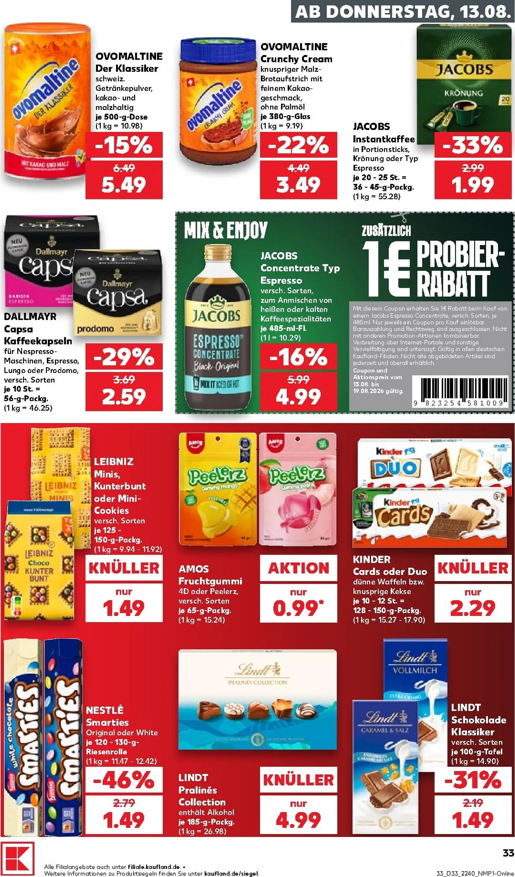 Neuer Kaufland Prospekt – von Donnerstag 13.08.2026 bis Mittwoch 19.08.2026 von 13. August bis 19. August 2026 - Prospekt seite 33