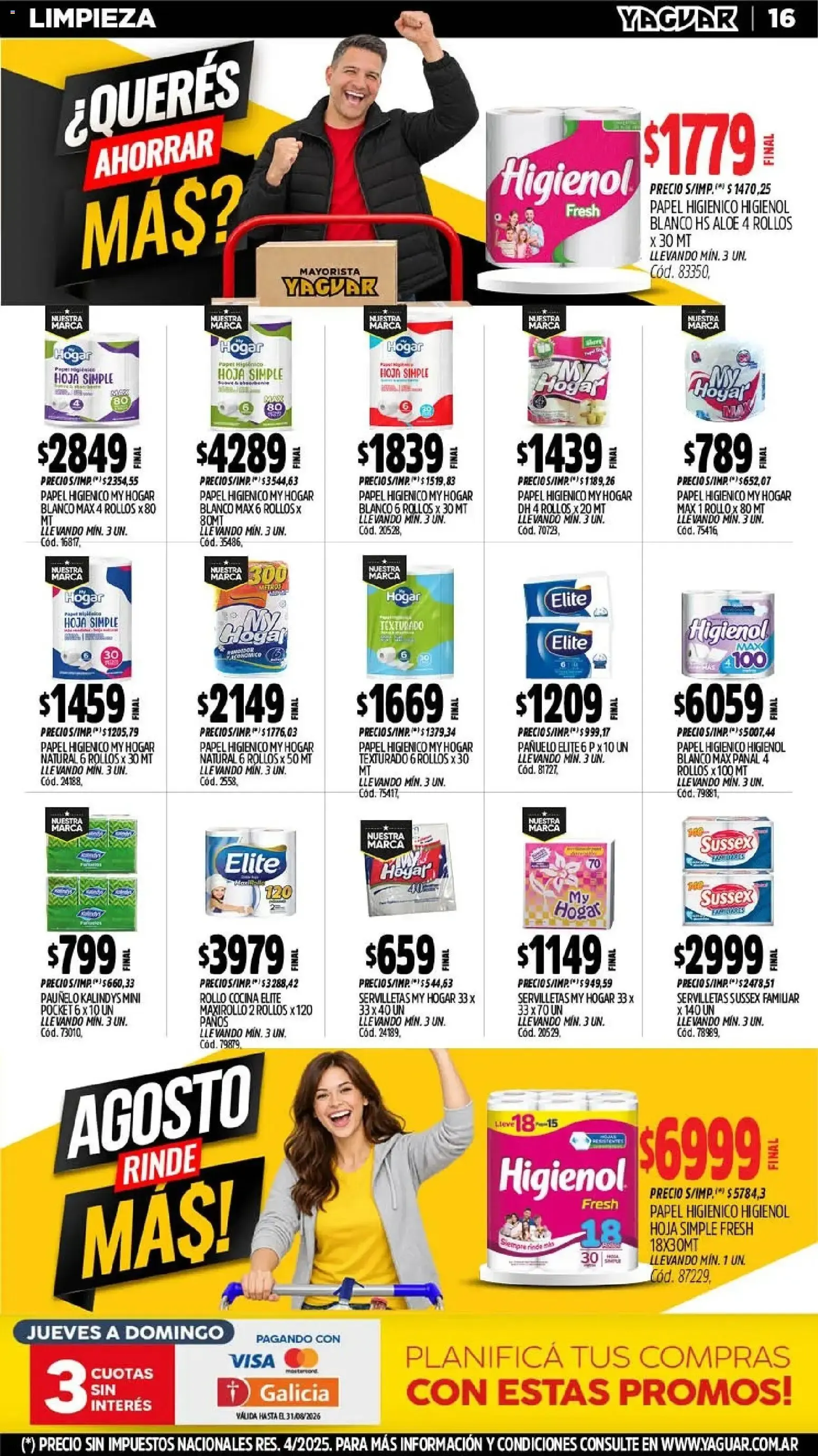 Ofertas de Yaguar - Oferta Semanal Trelew del 24/08/2026 - 30/08/2026 24 de agosto al 30 de agosto 2026 - Página 16 del catálogo