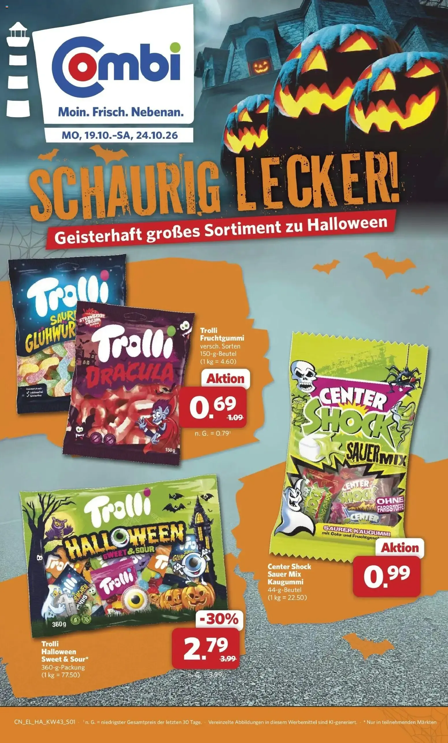 Combi Halloween-Sonderangebote (ab 19.10.2026) zum Blättern von 19. Oktober bis 24. Oktober 2026 - Prospekt seite 1