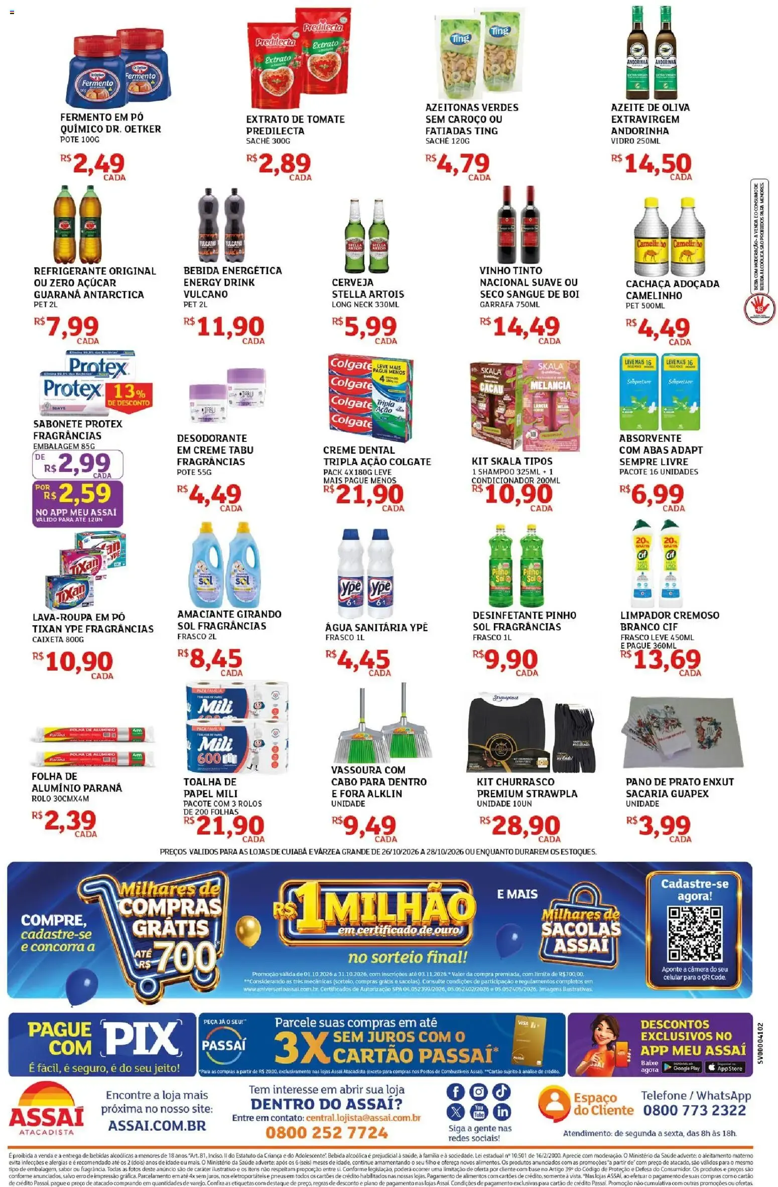 Encarte de Assaí Atacadista - Especial do Comerciante - Aniversário 52 Anos 26 de outubro até 28 de outubro 2026 - Pagina 2