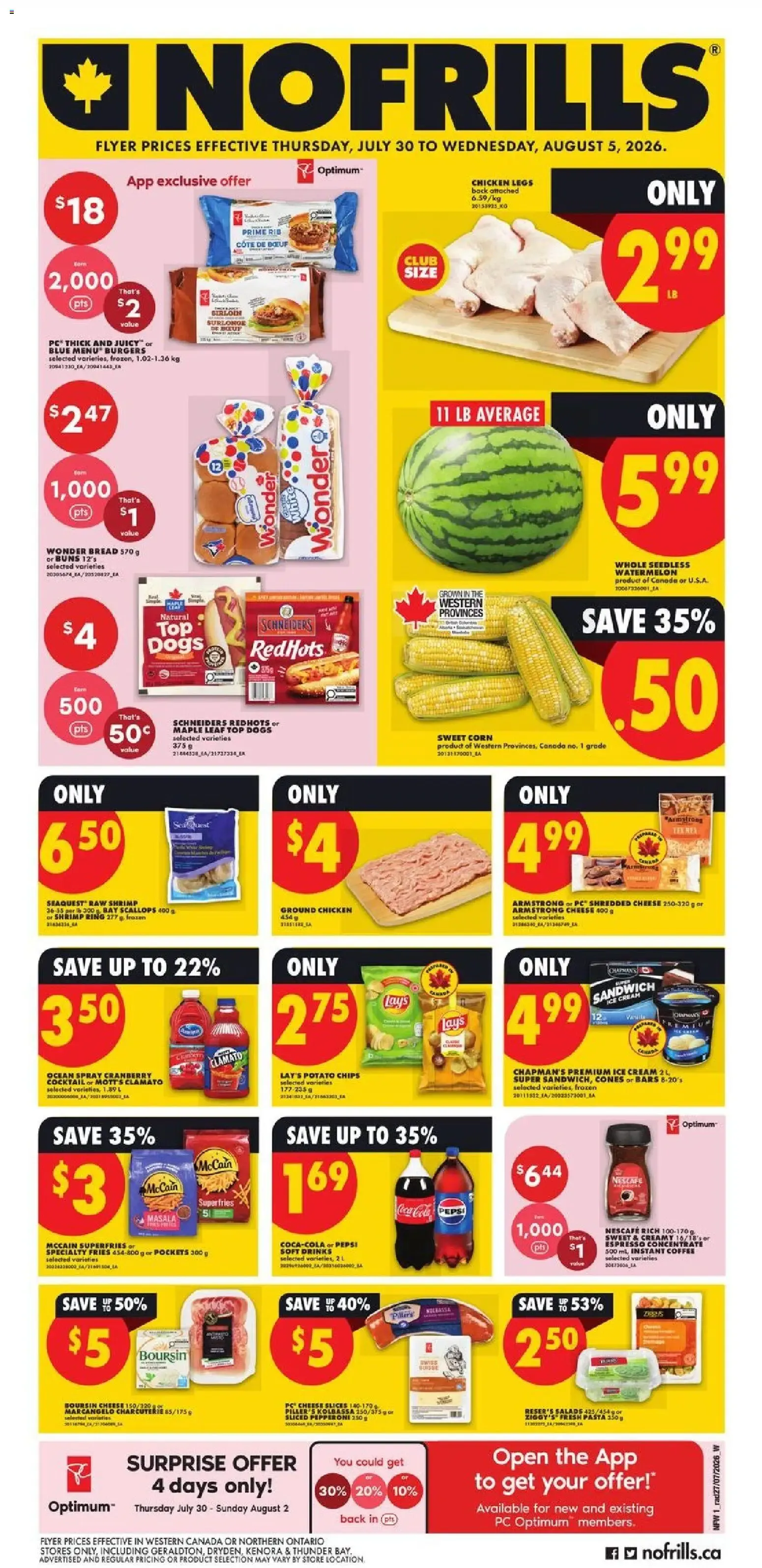 No Frills weekly flyer - AB from Jul 30, 2026 > weekly specials & deals from July 30 to August 5 2026 - flyer page 1
