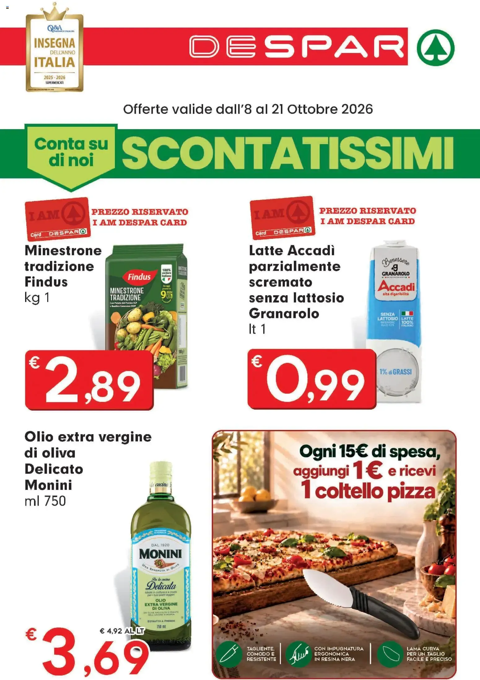 Despar: Scontatissimi da 8 ottobre a 21 ottobre di 2026 - Pagina del volantino 1