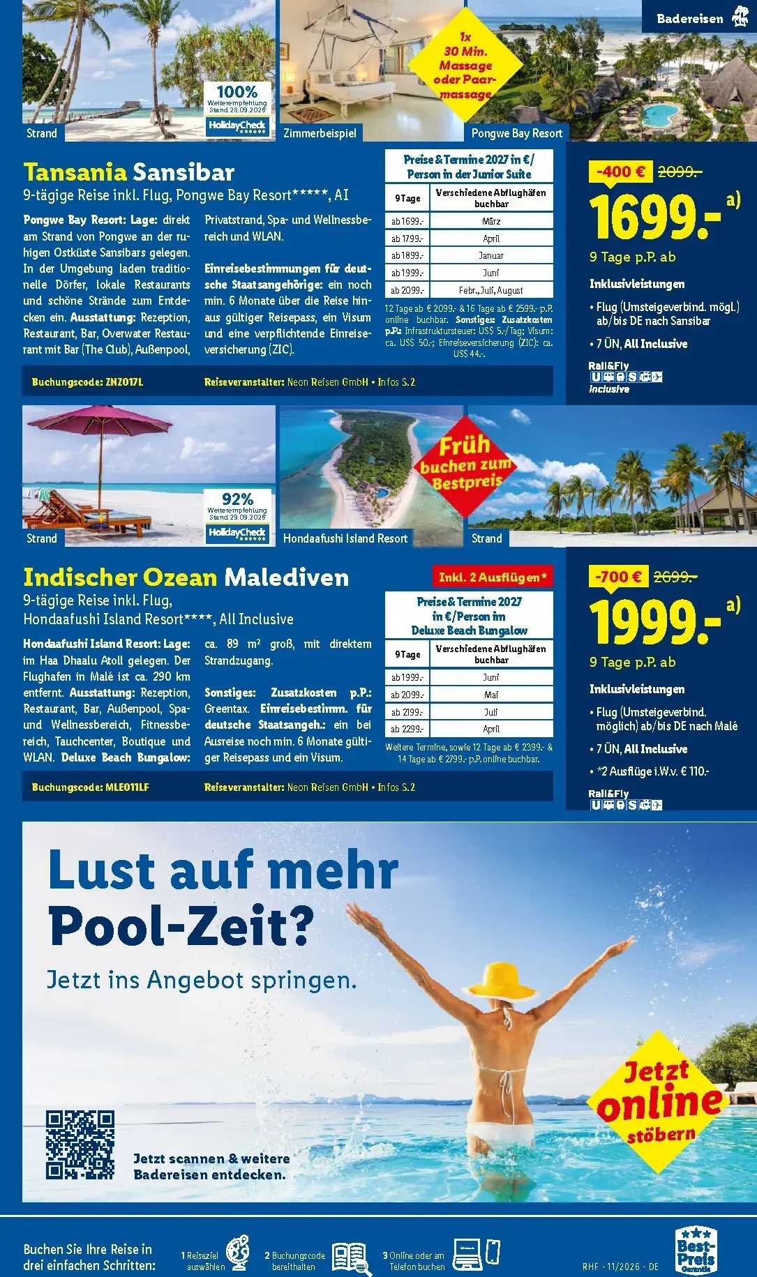 Lidl - Reise-Highlights Prospekt – von Mittwoch 28.10.2026 bis Montag 30.11.2026 von 28. Oktober bis 30. November 2026 - Prospekt seite 17