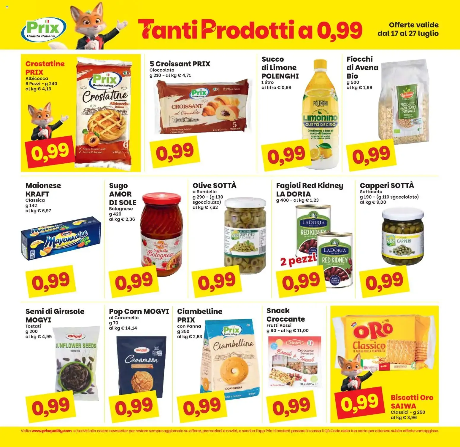 Volantino Prix: Tanti prodotti a 0,99€ y descuentos da 17 luglio a 27 luglio di 2026 - Pagina del volantino 5