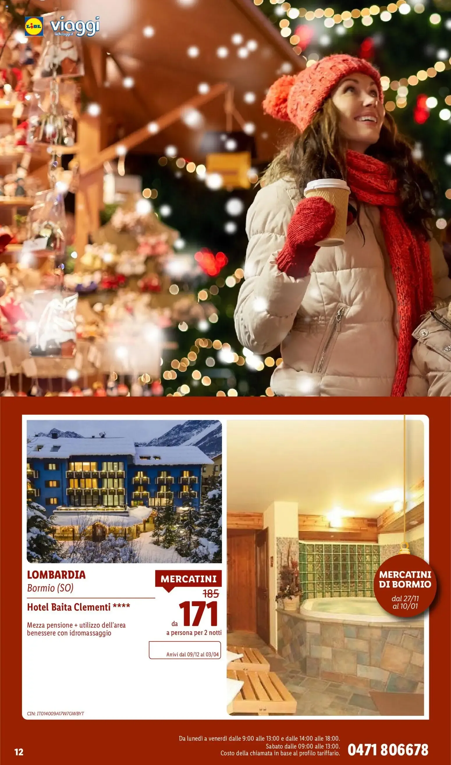 Lidl Viaggi: Mercatini e Wellness da 8 ottobre a 15 dicembre di 2026 - Pagina del volantino 12