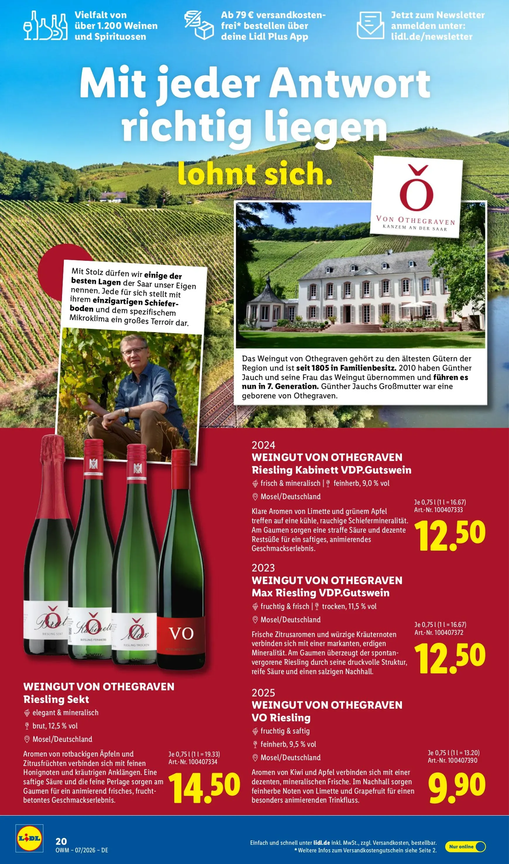 Lidl - Wein & Spirituosen Prospekt – von Mittwoch 01.07.2026 bis Freitag 31.07.2026 von 1. Juli bis 31. Juli 2026 - Prospekt seite 20