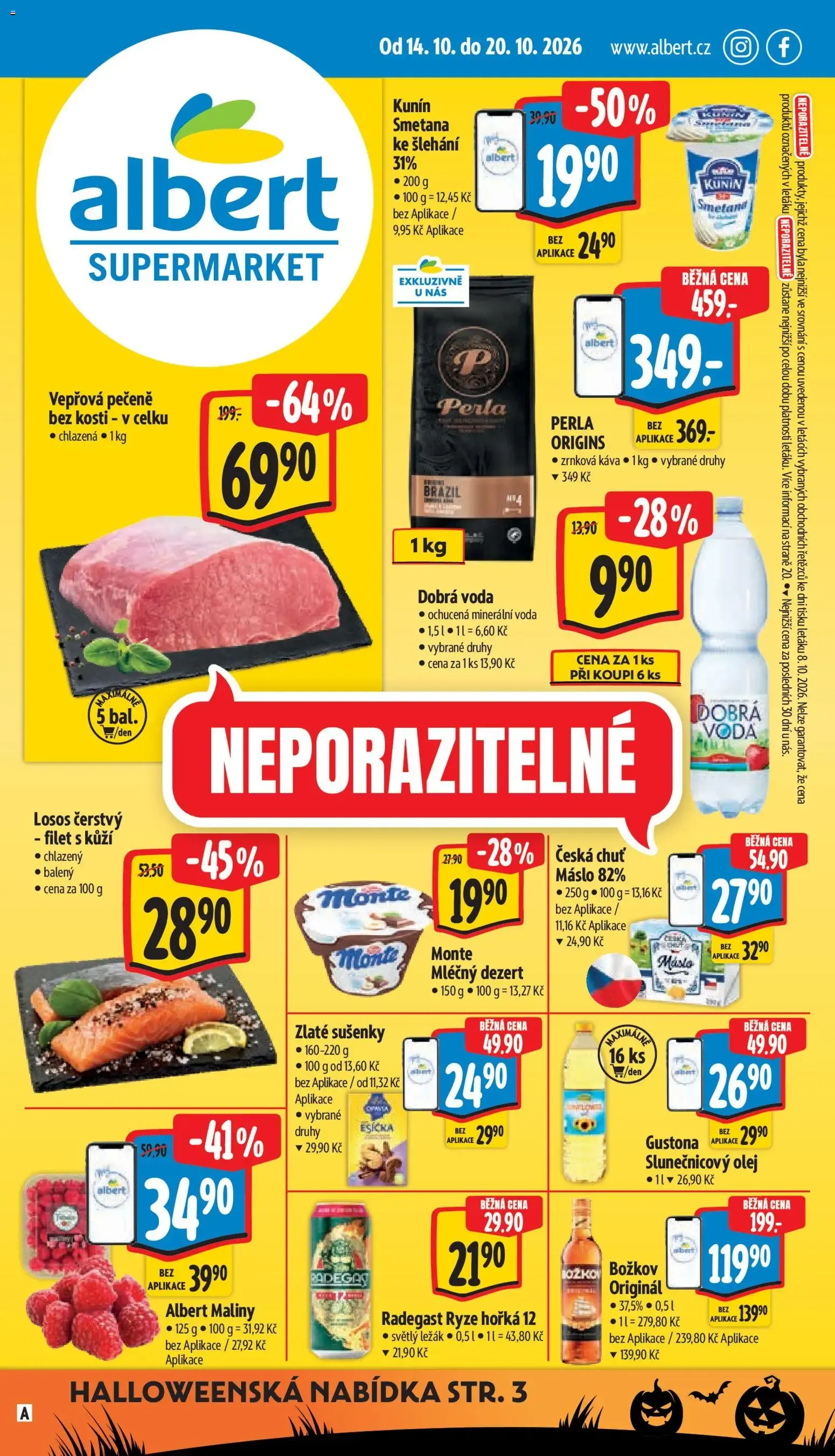 Albert leták - Supermarket od 14.10.2026 - Akční leták - 14. října 20. října 2026 - Page 1