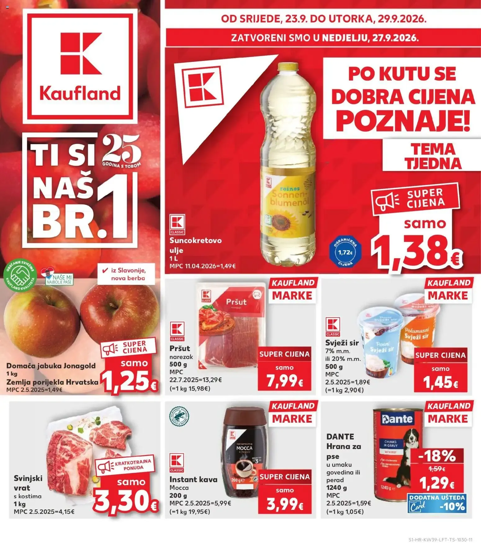 Katalog Kaufland Katalog novi od 23.09.2026 na listanje > letak digitalni od 23. rujna do 29. rujna 2026. - Pregled Stranica 1