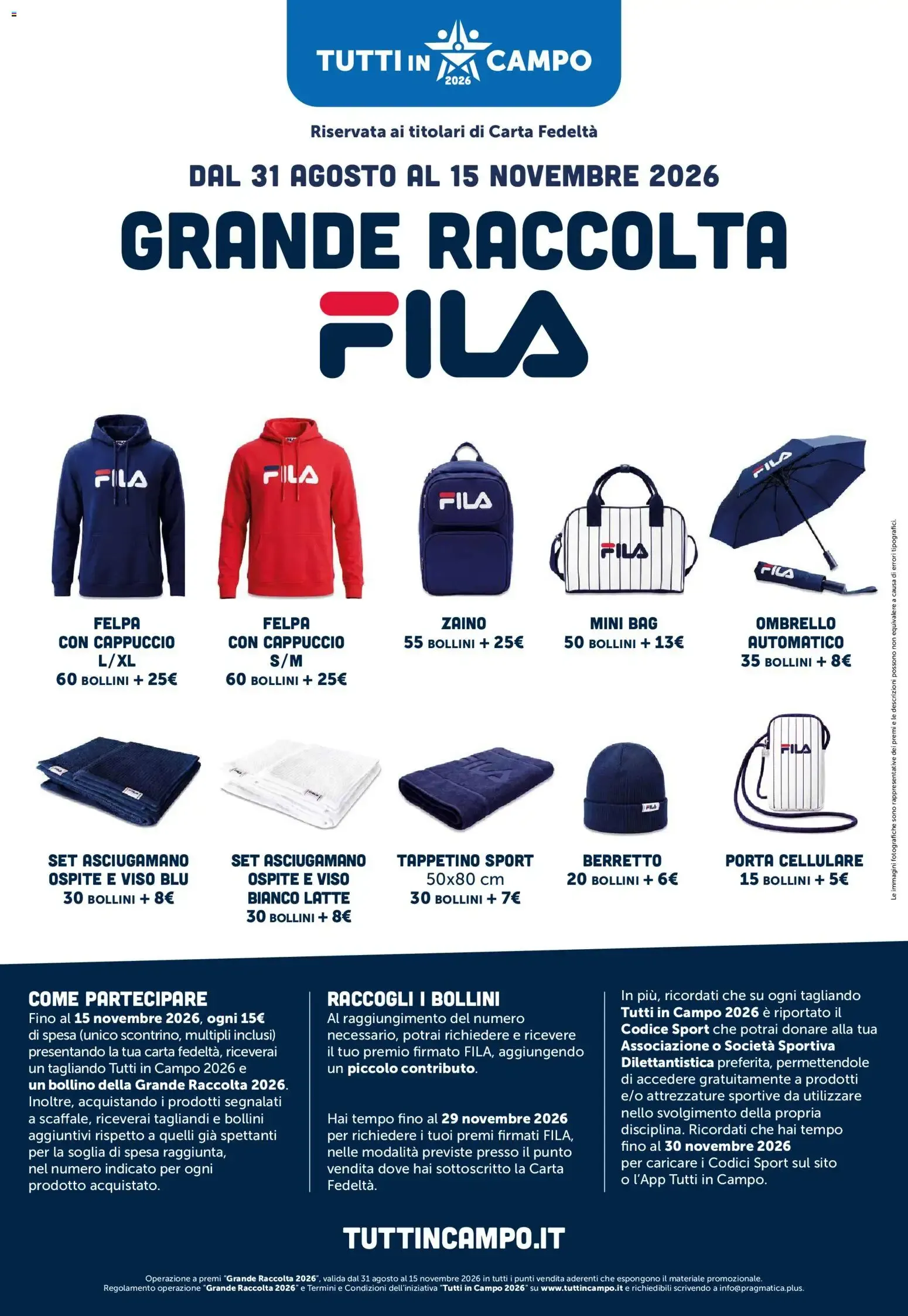 Grande Raccolta Fila - Tutti in Campo 2026 da 31 agosto a 15 novembre di 2026 - Pagina del volantino 2